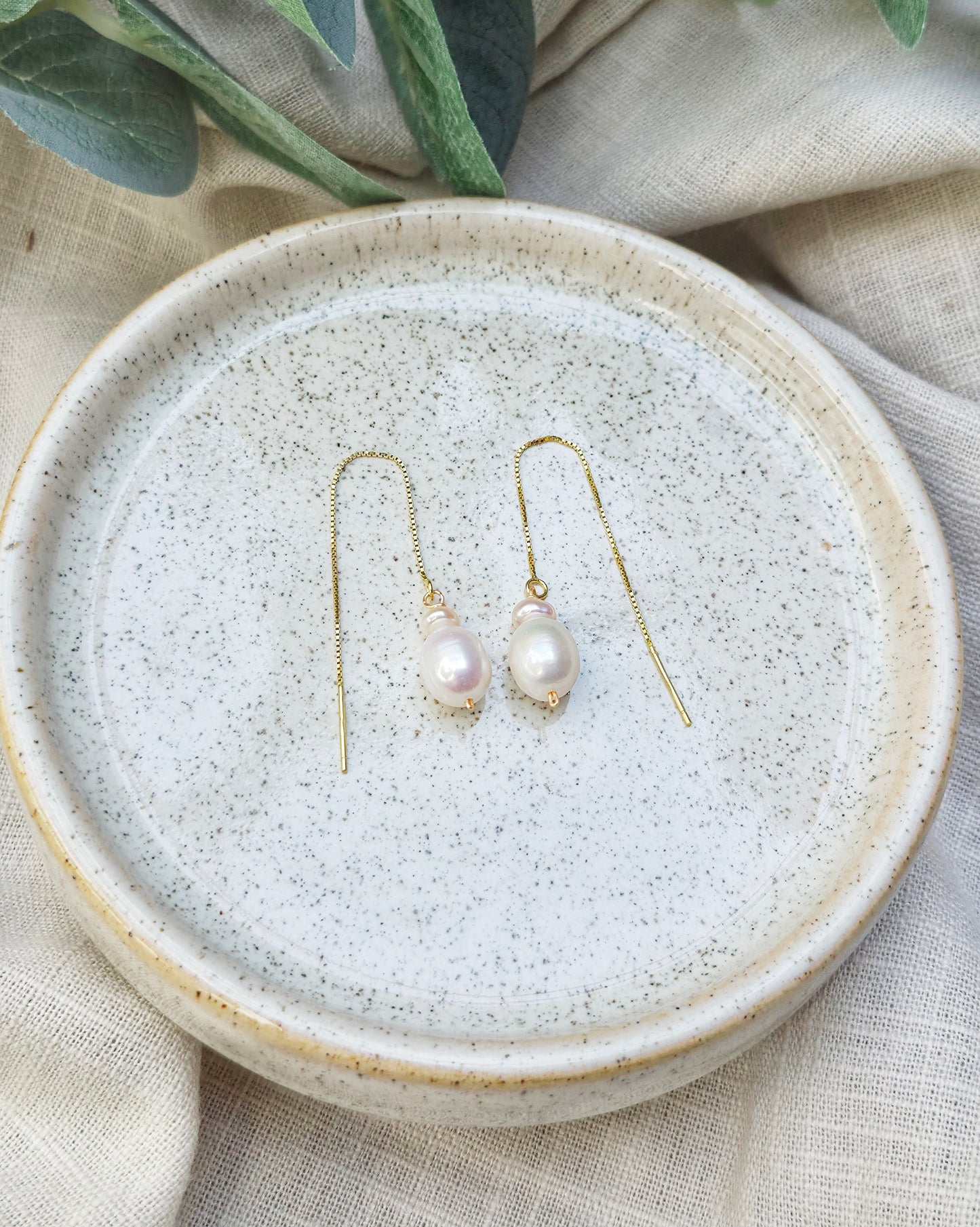 Eos Pearl Threader Earrings
