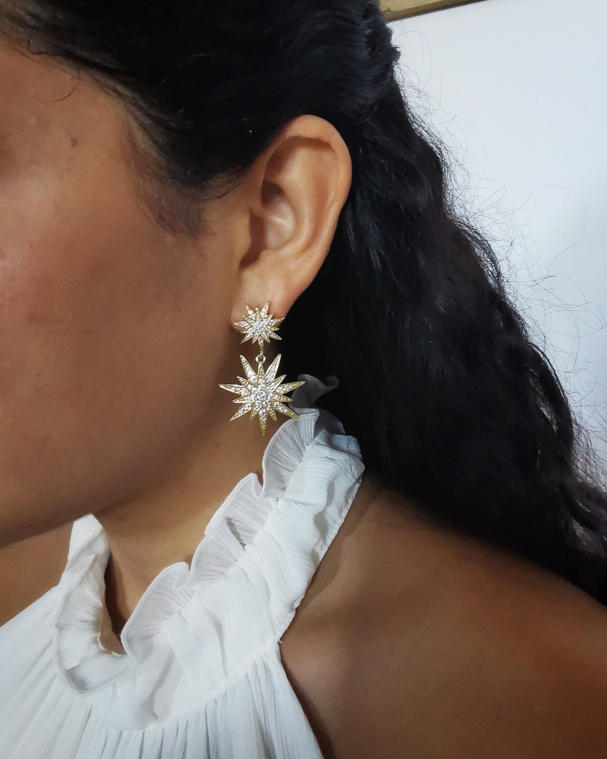 Starburst Statement Drop Earrings - Vinta Shop