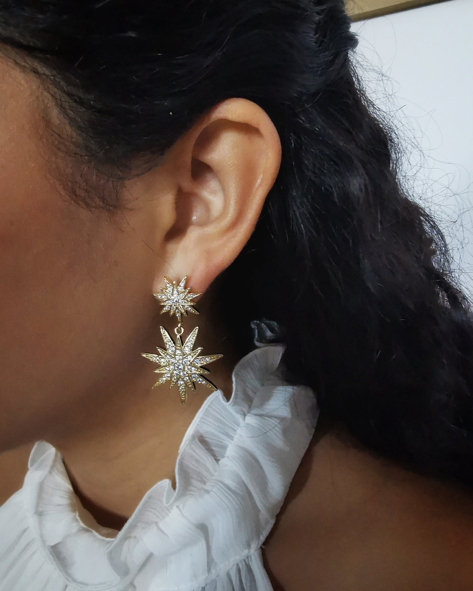 Starburst Statement Drop Earrings - Vinta Shop