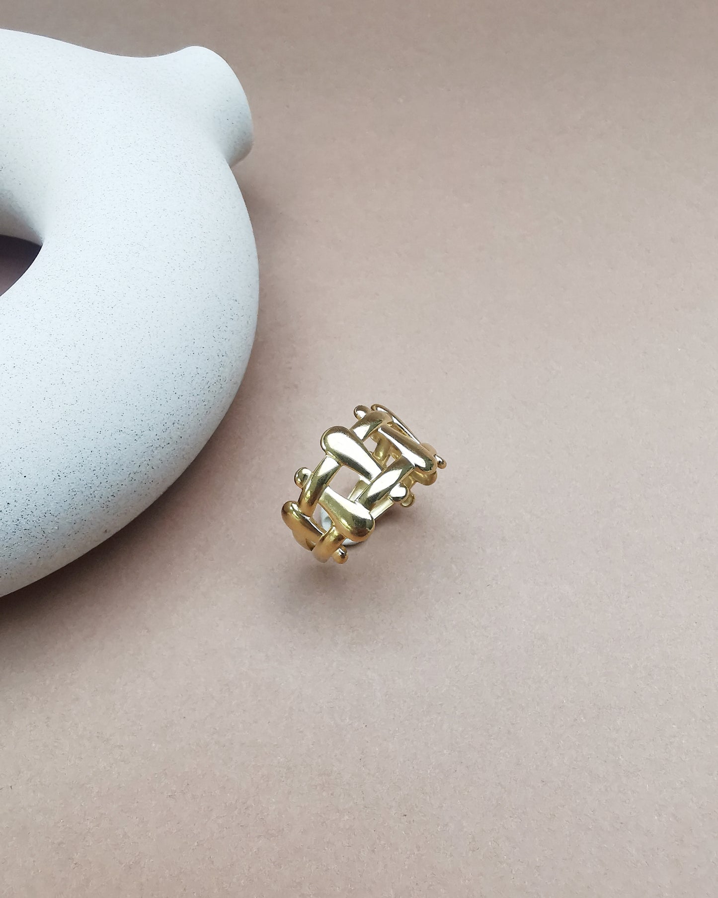 Tina - Adjustable Geometric Ring - Vinta Shop