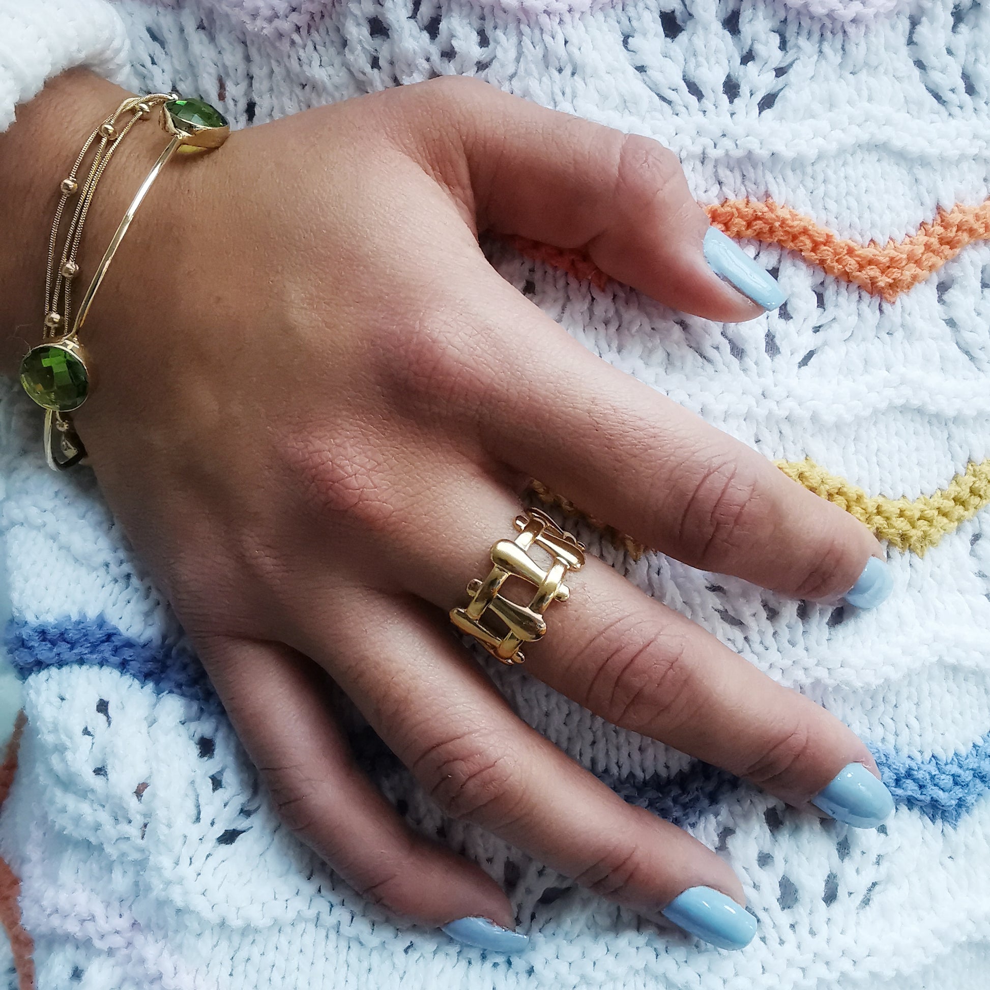 Tina - Adjustable Geometric Ring - Vinta Shop