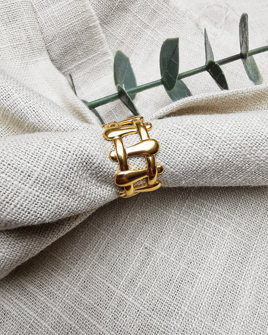 Tina - Adjustable Geometric Ring - Vinta Shop