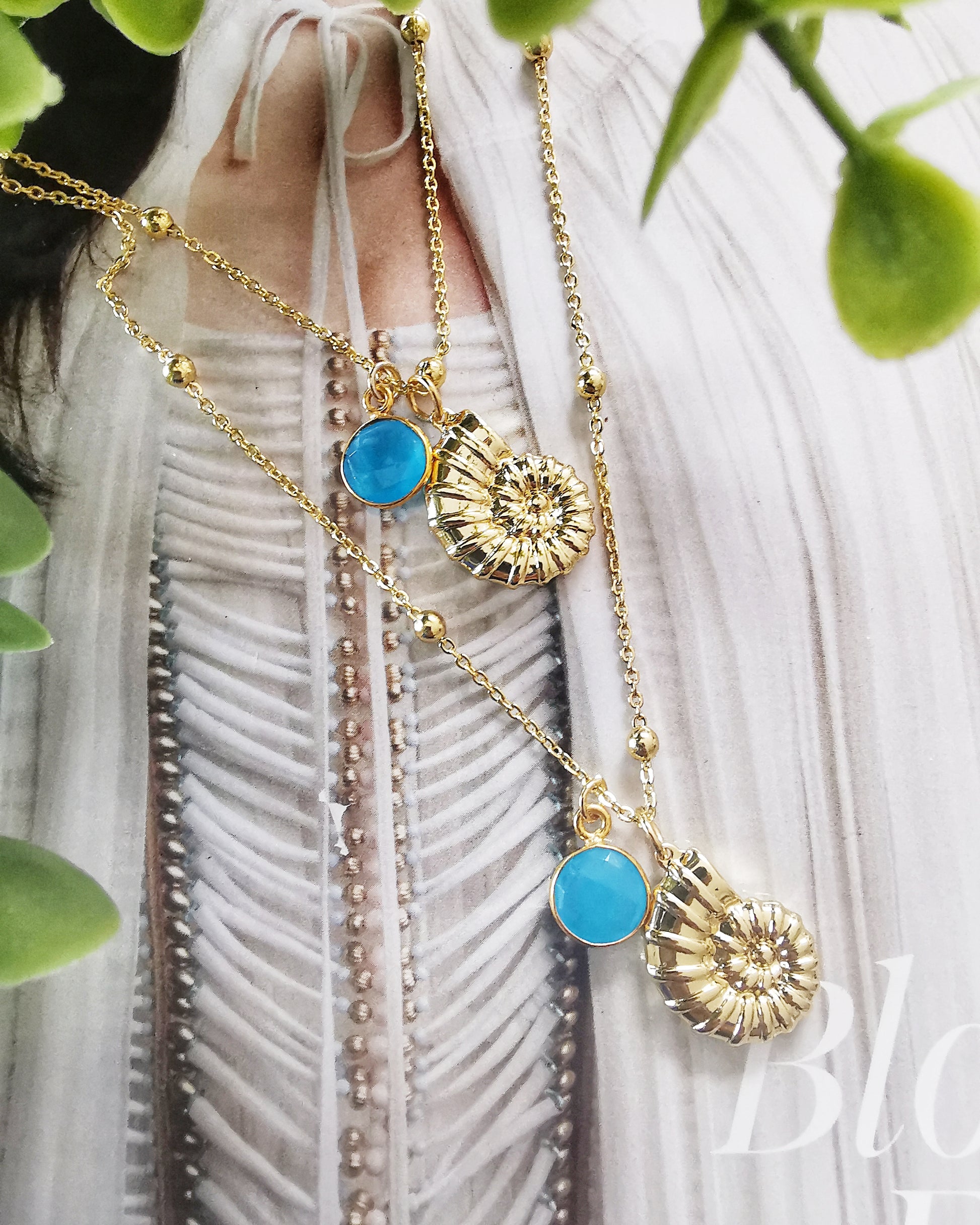 Conch Satellite Pendant Necklace. - Vinta Shop