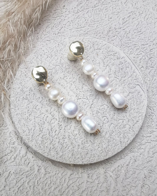 Freshwater Pearl Drop Earrings. - Vinta Shop