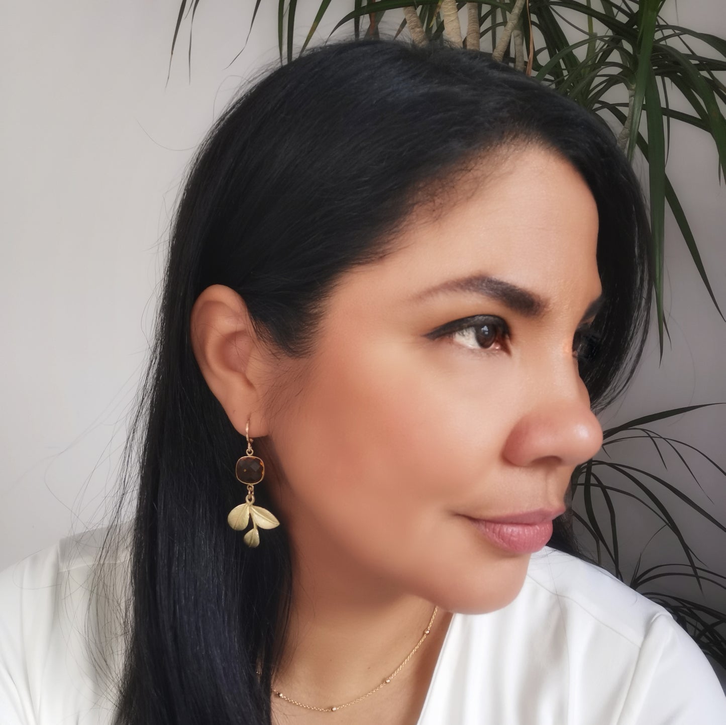 Statement Citrine Drop Earrings