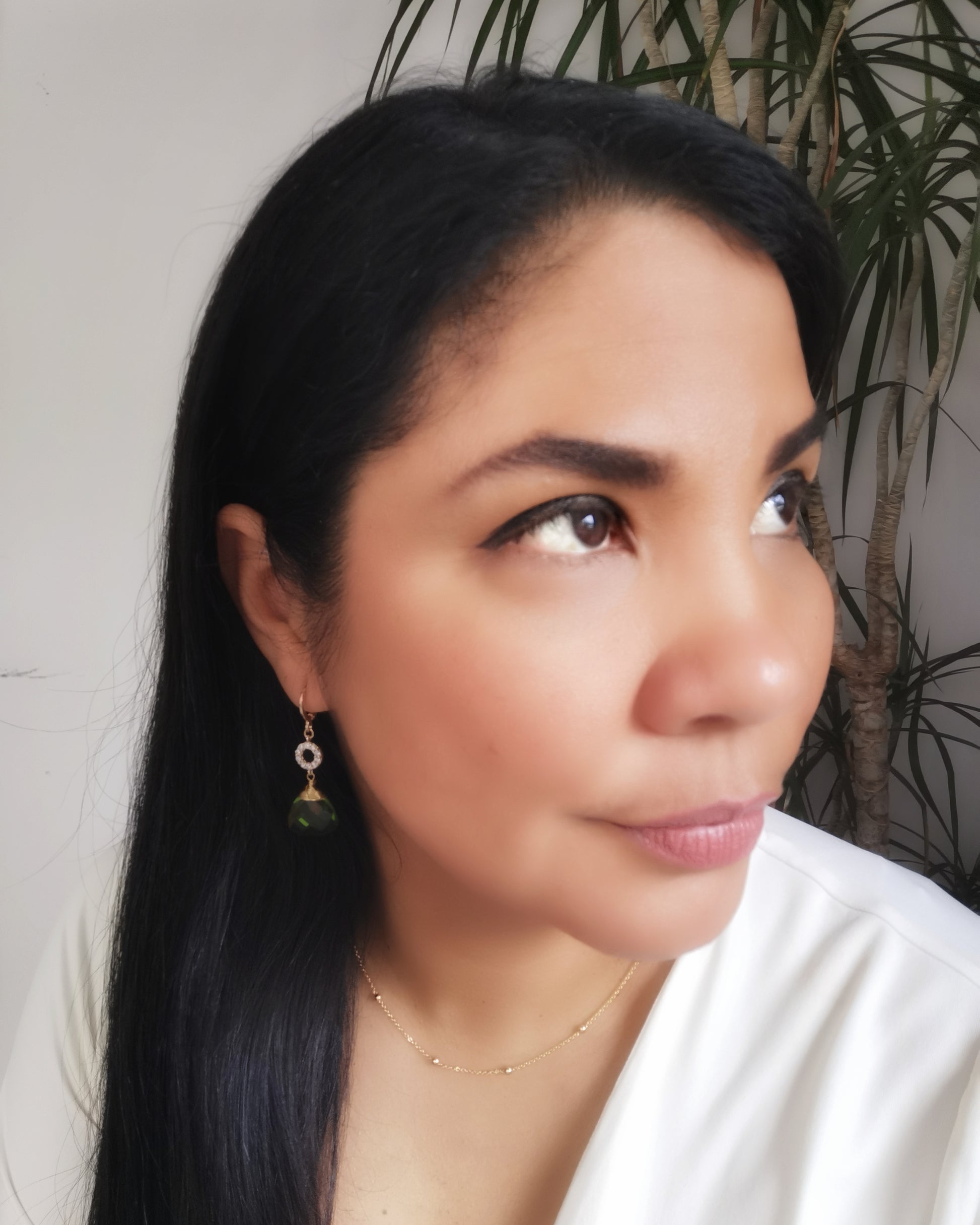 Peridot Dangle Earrings - Vinta Shop