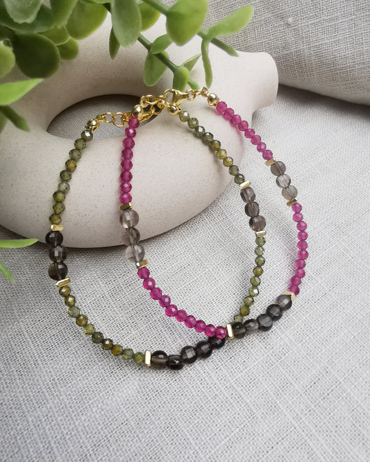 Gold Vermeil Gemstone Bracelets - Vinta Shop