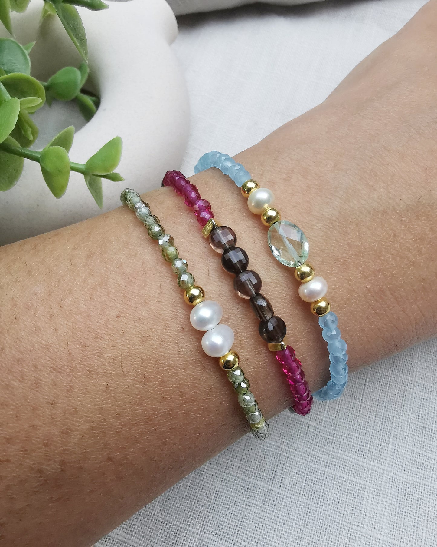 Gold Vermeil Gemstone Bracelets