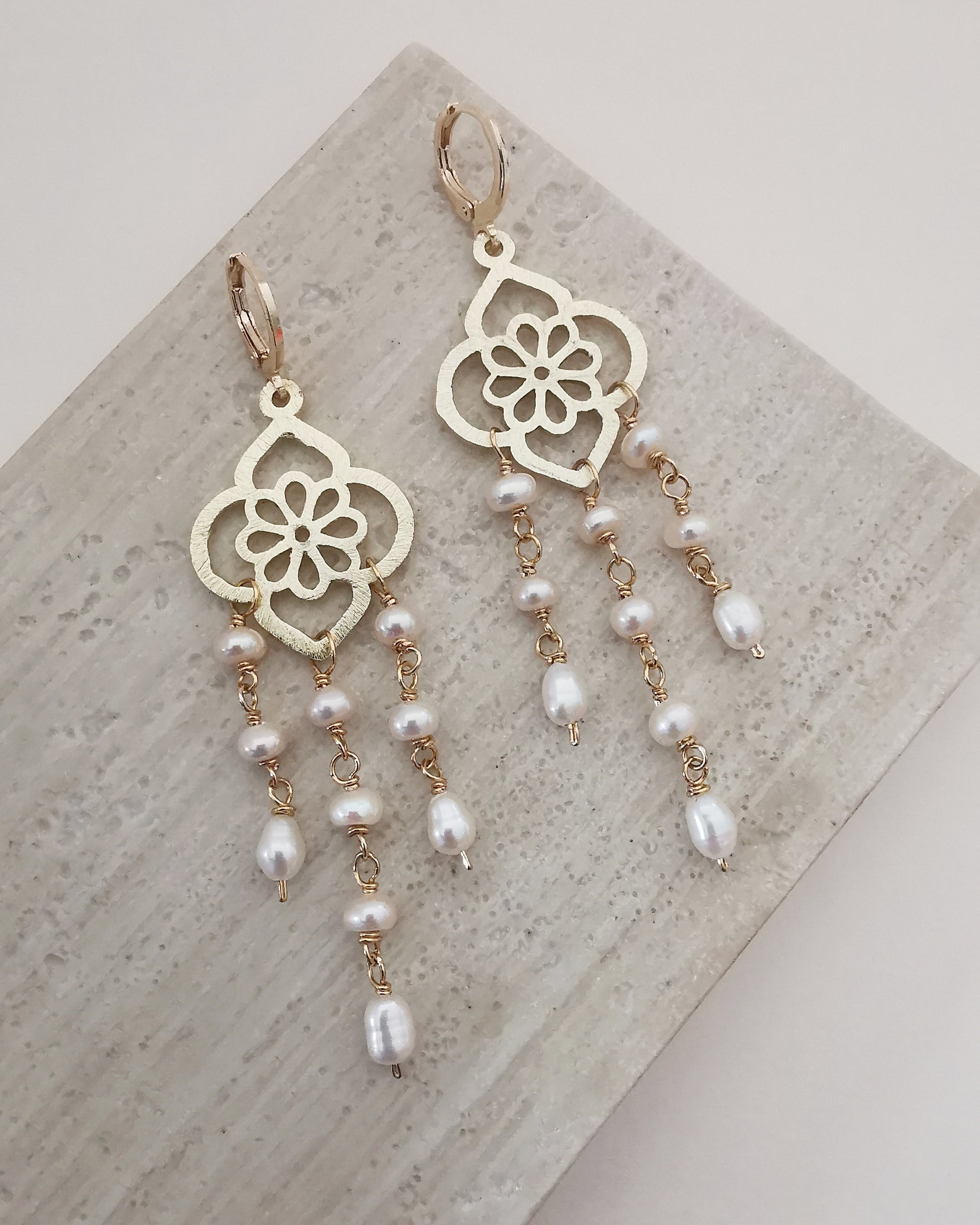 MARIETTE - Cascading Freshwater Pearl Earrings. LIMITED EDITION - Vinta Shop