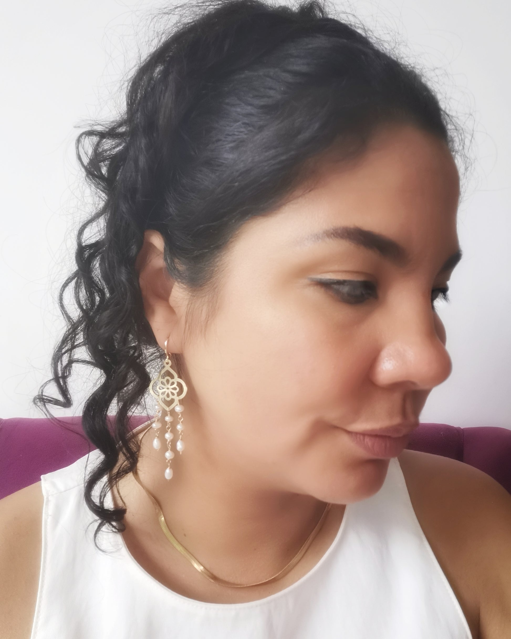 MARIETTE - Cascading Freshwater Pearl Earrings. LIMITED EDITION - Vinta Shop