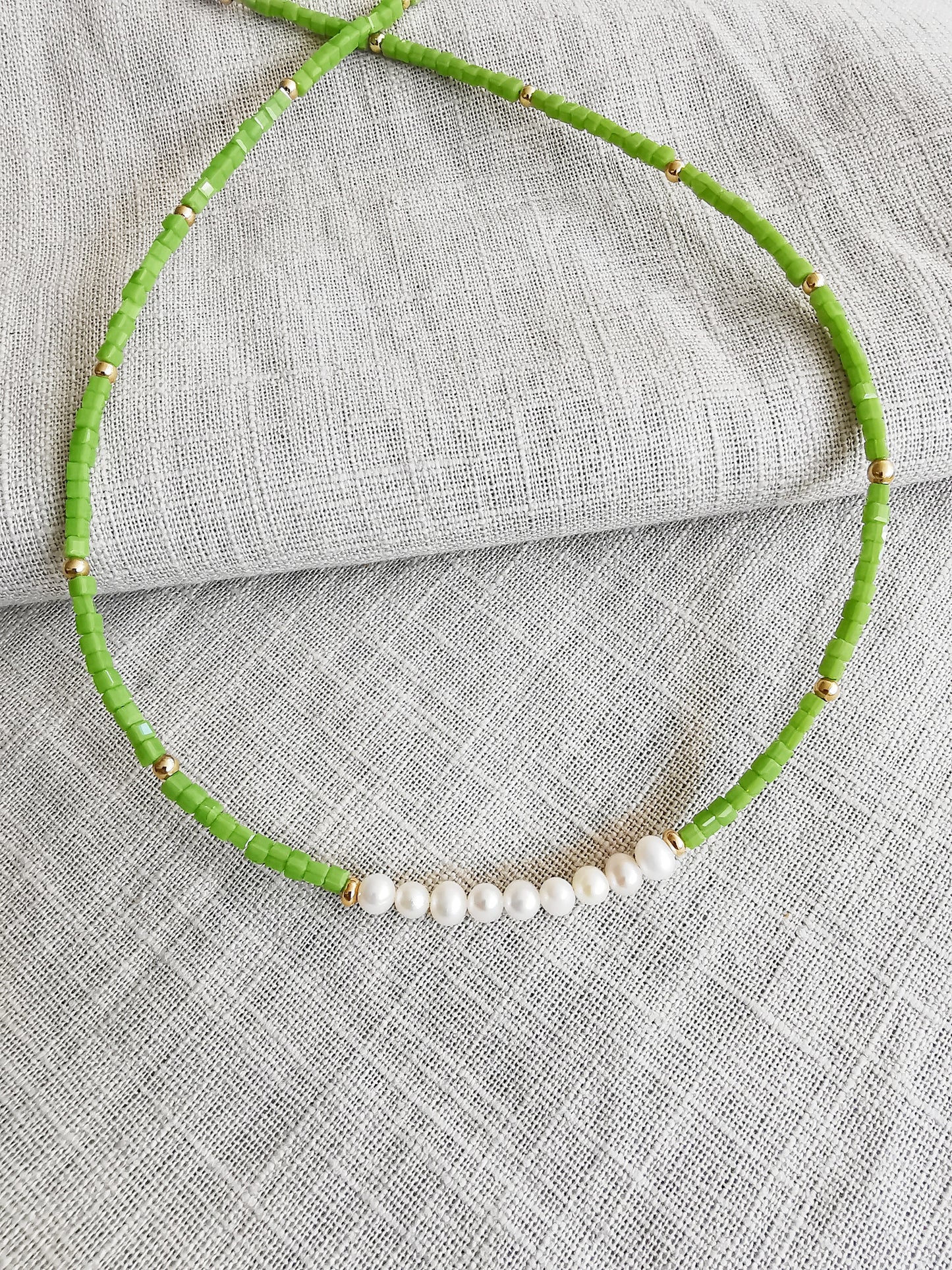 LaLi - Crystal Necklace with Freshwater Pearls.