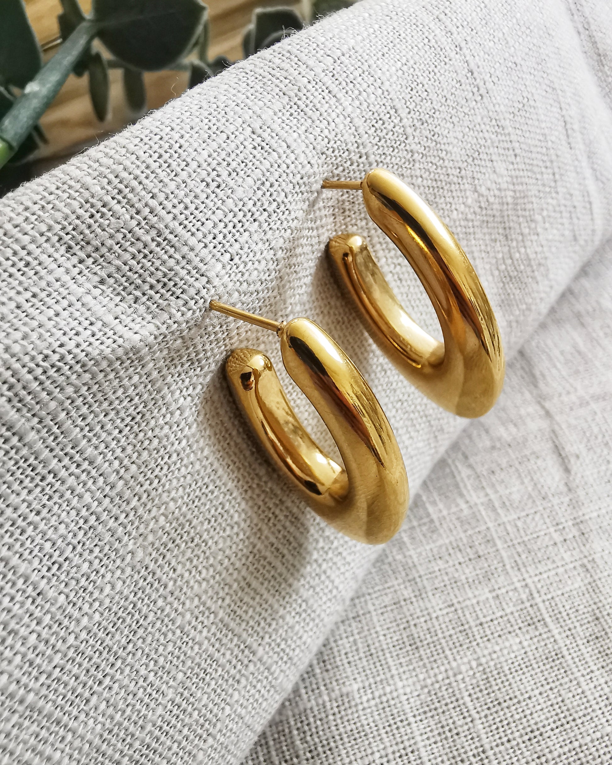 Singapore Statement Hoop Earrings. - Vinta Shop
