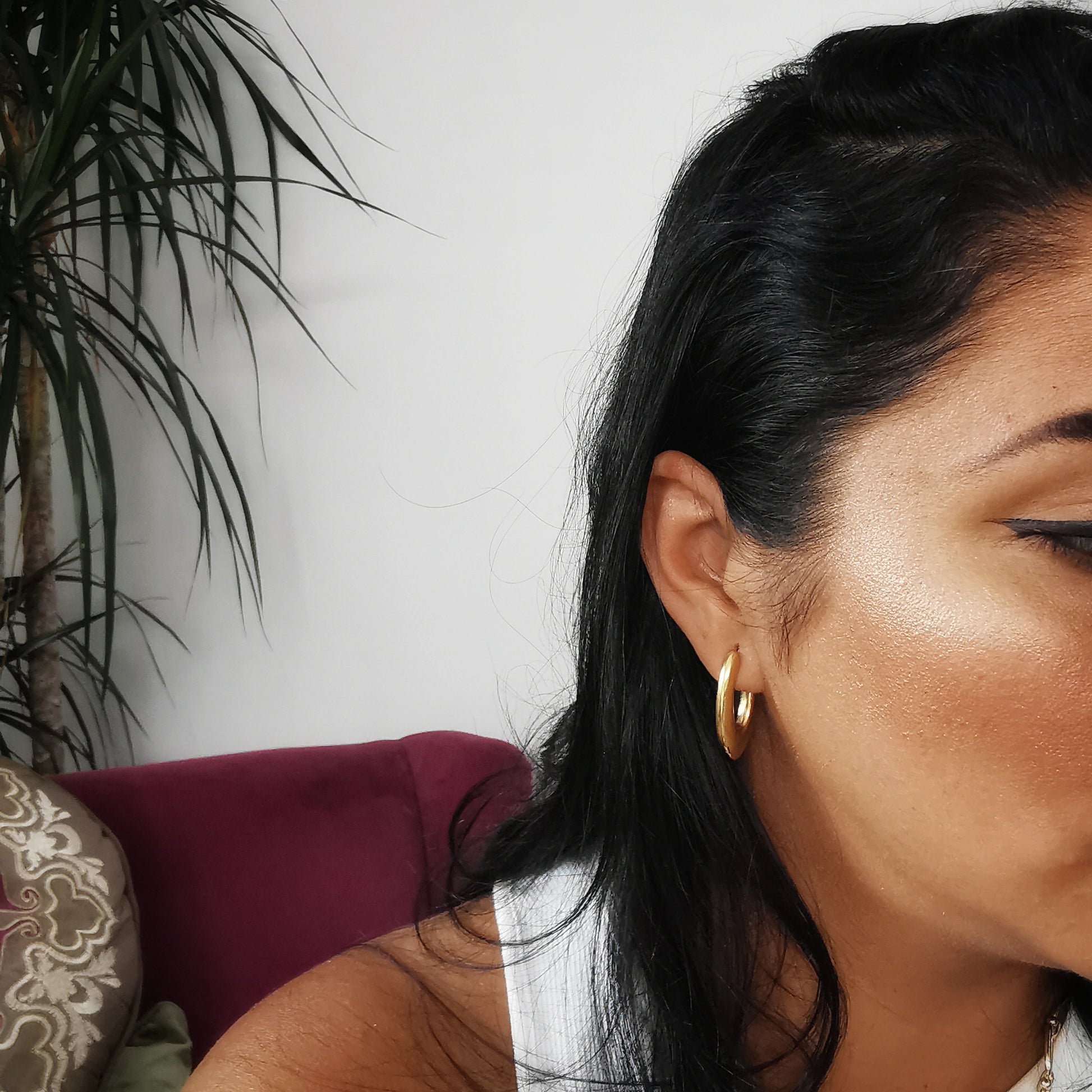 Singapore Statement Hoop Earrings. - Vinta Shop