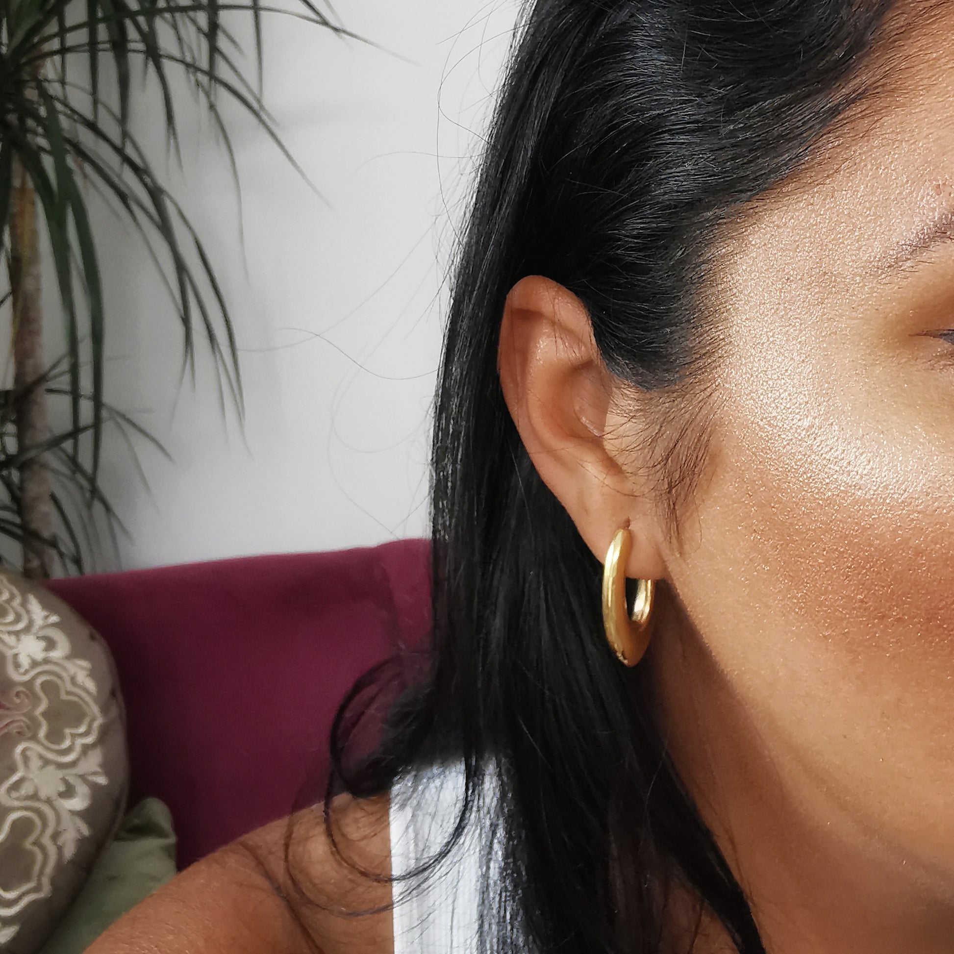 Singapore Statement Hoop Earrings. - Vinta Shop