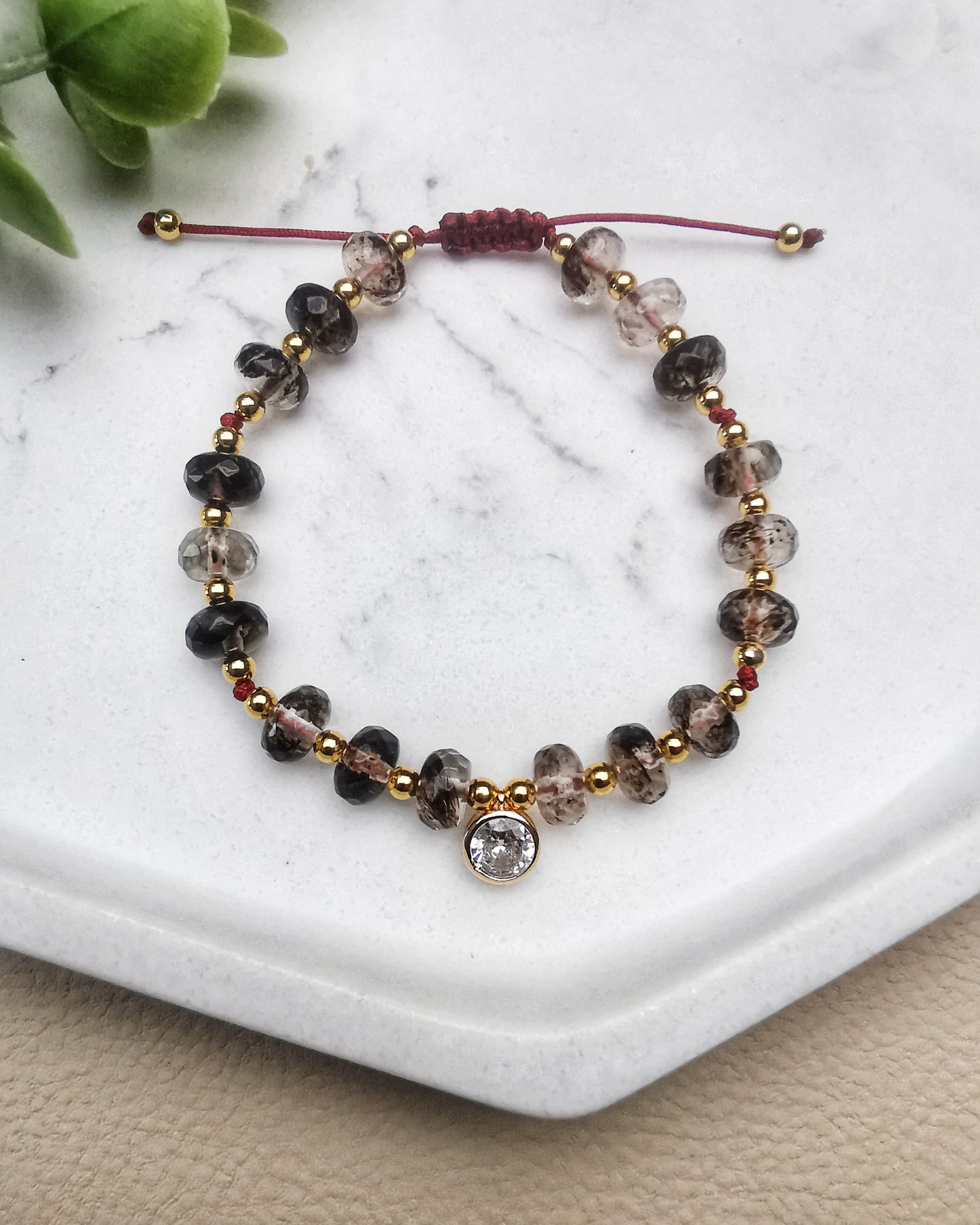 Adjustable String Gemstone Bracelet - Vinta Shop