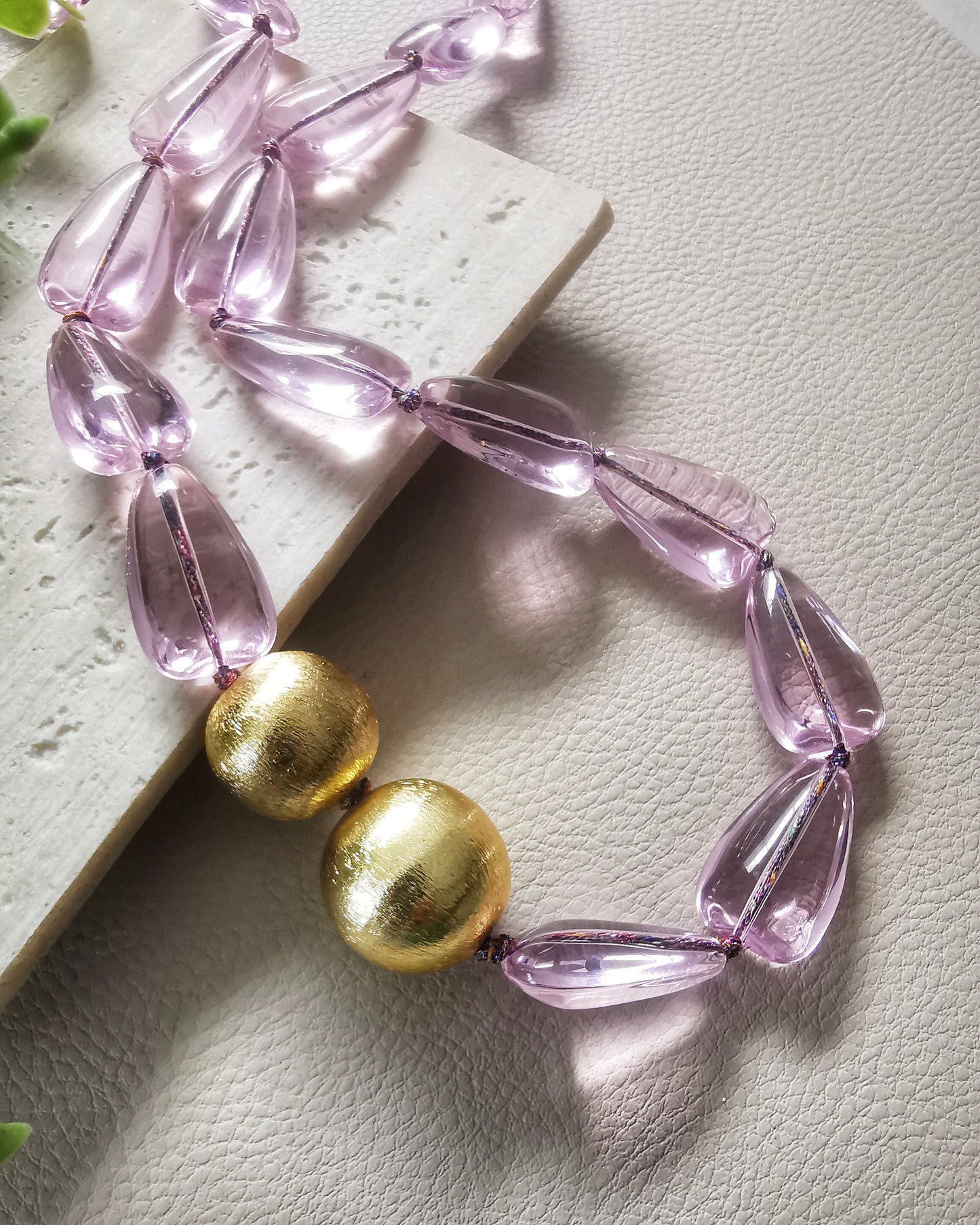 Pink Crystal Statement Necklace