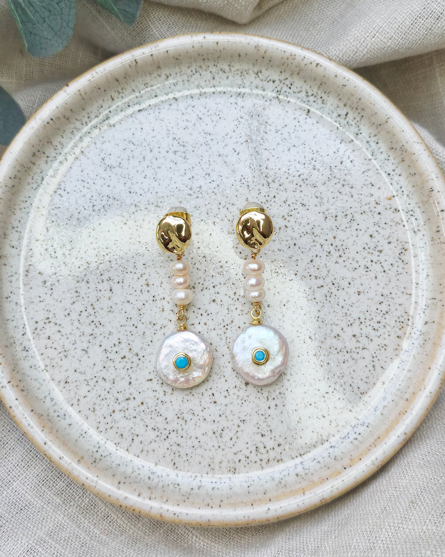 The Azure Treasure Pearl Earrings