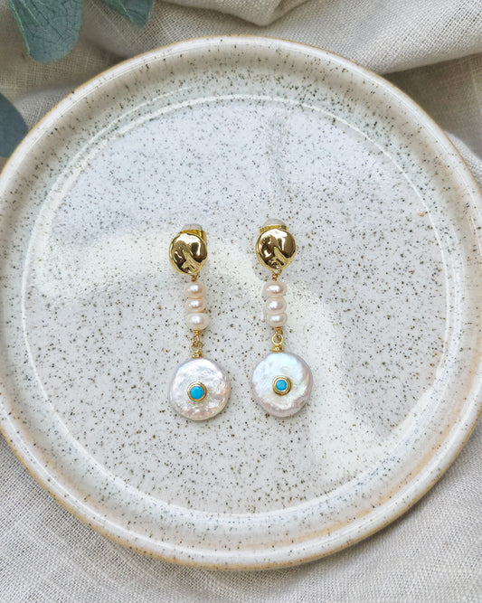 The Azure Treasure Pearl Earrings