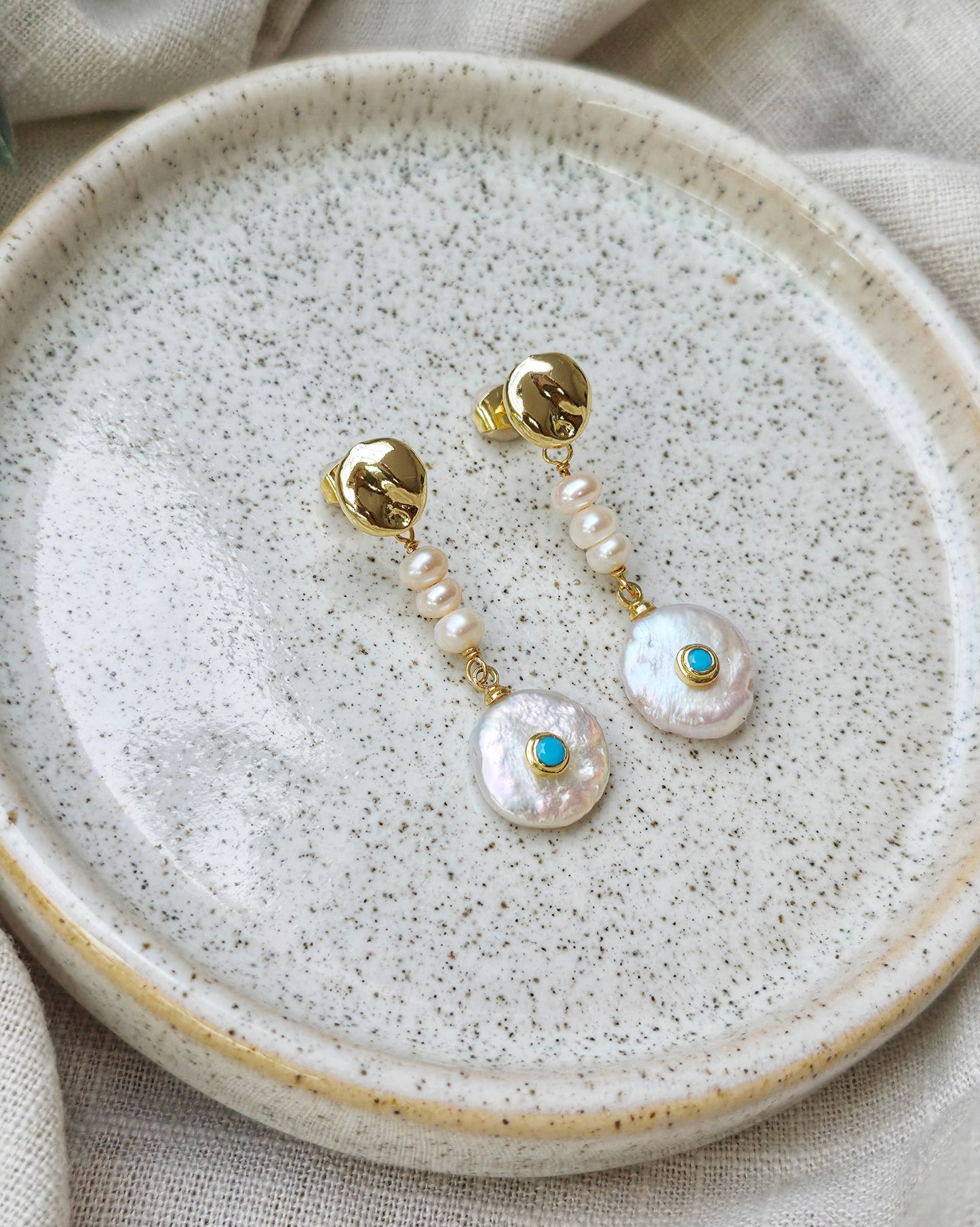 The Azure Treasure Pearl Earrings