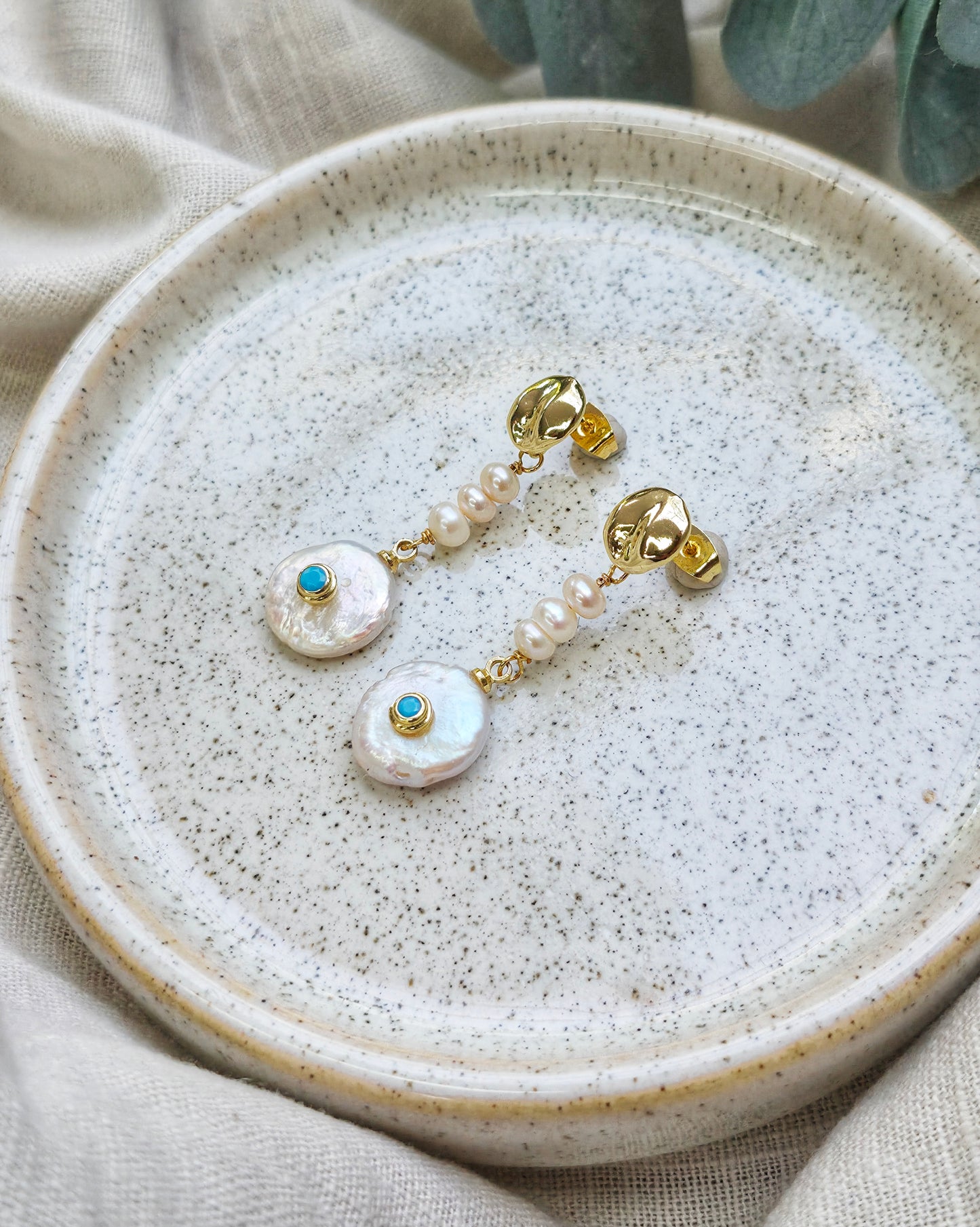 The Azure Treasure Pearl Earrings