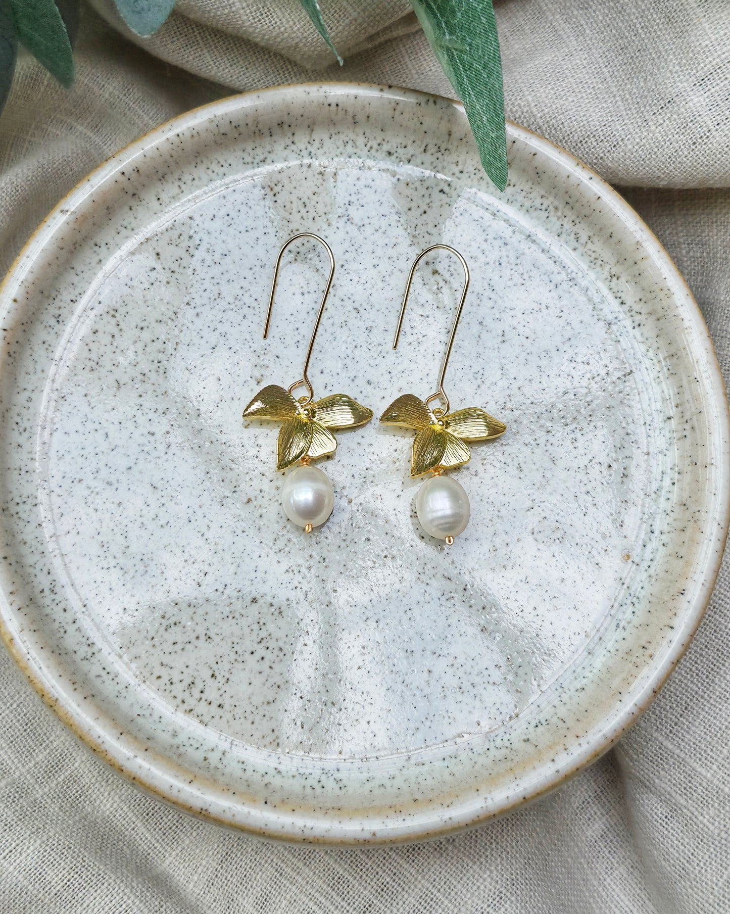 Flora Pearl Drop Earrings