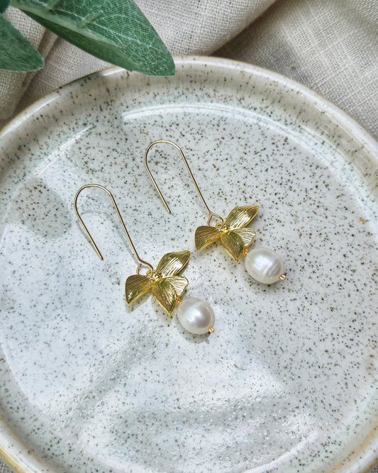 Flora Pearl Drop Earrings