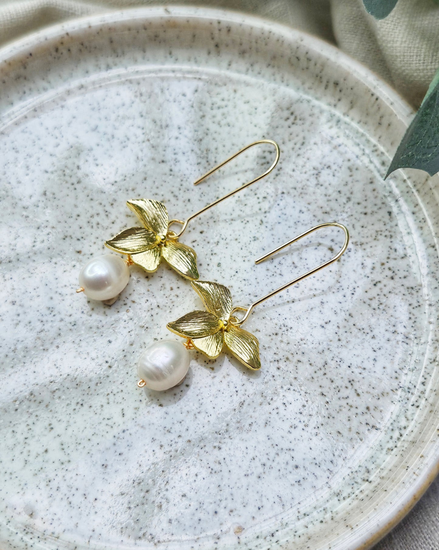 Flora Pearl Drop Earrings