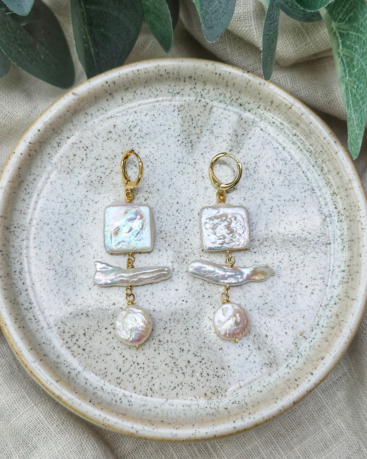 Aphrodite  Baroque Pearl Drop Earrings