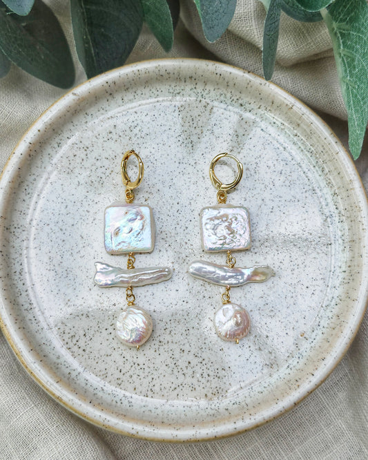 Aphrodite  Baroque Pearl Drop Earrings