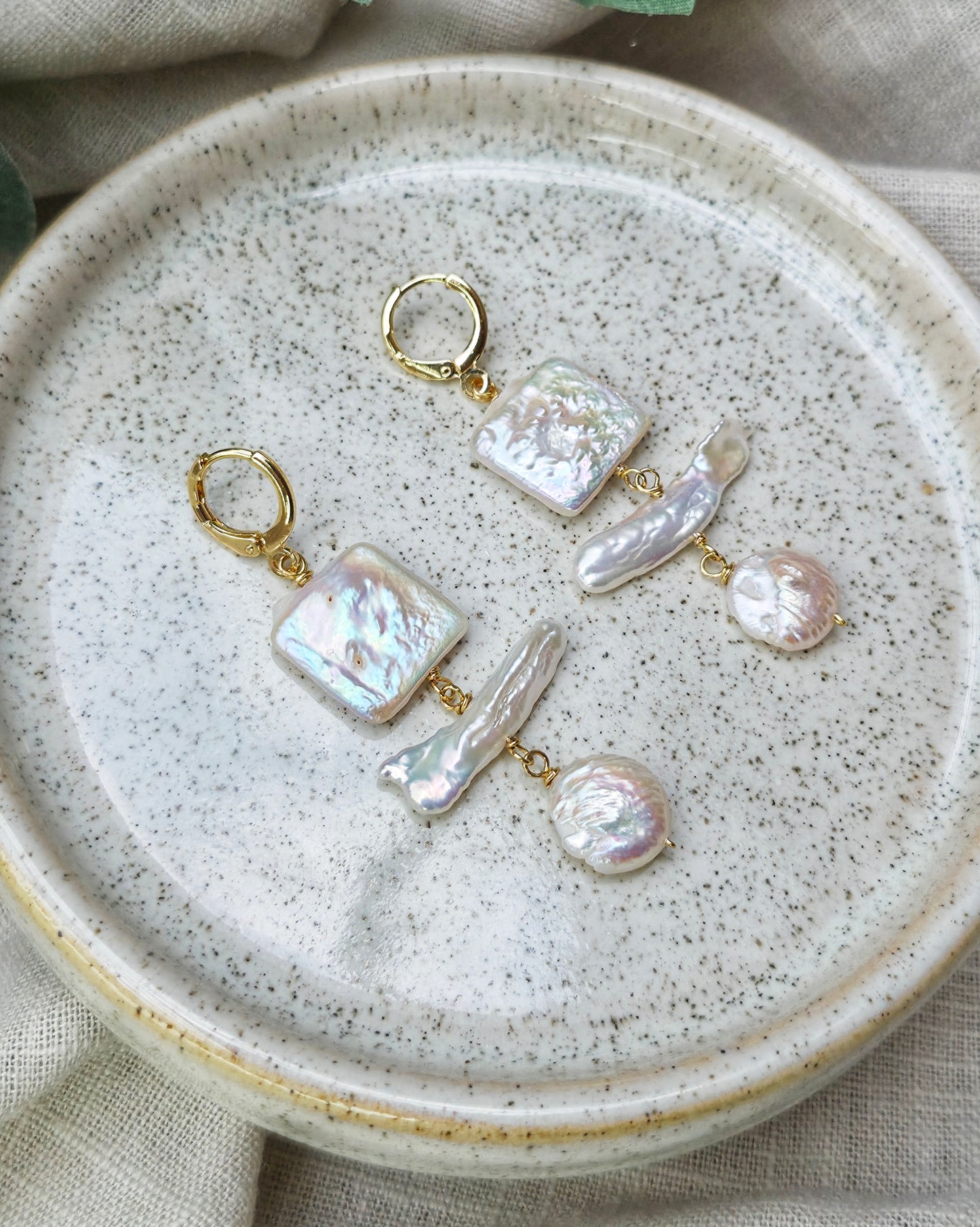 Aphrodite  Baroque Pearl Drop Earrings