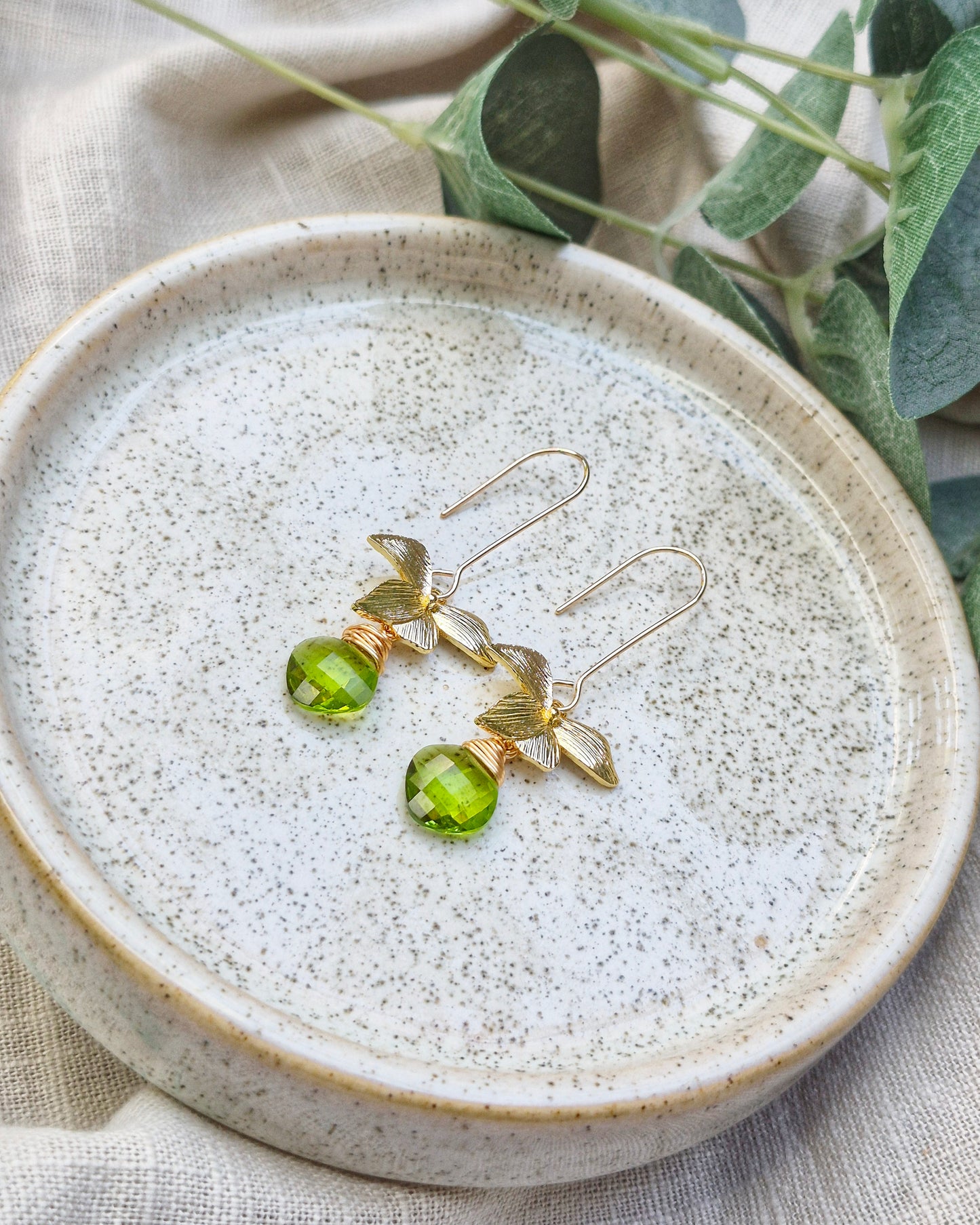 Flora Peridot Drop Earrings