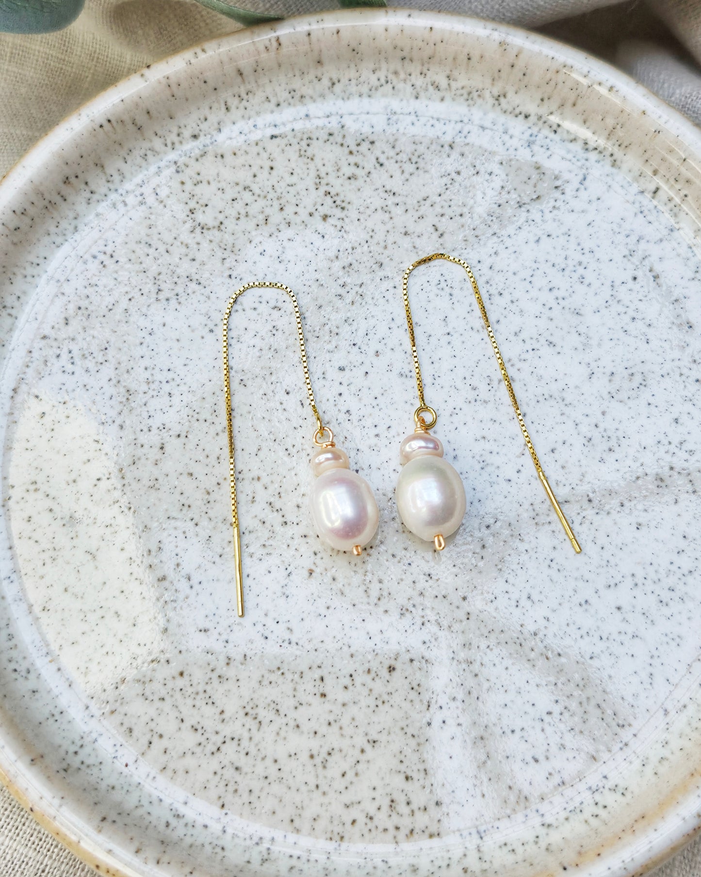 Eos Pearl Threader Earrings