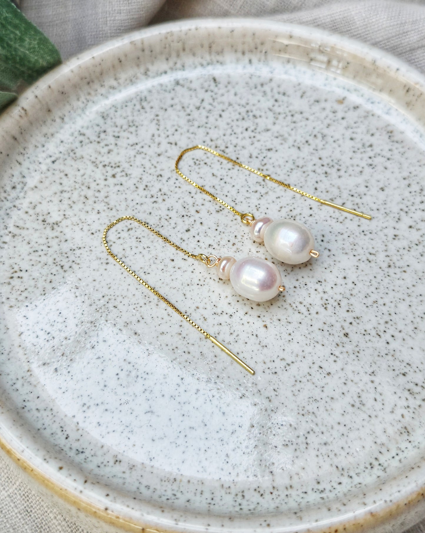 Eos Pearl Threader Earrings