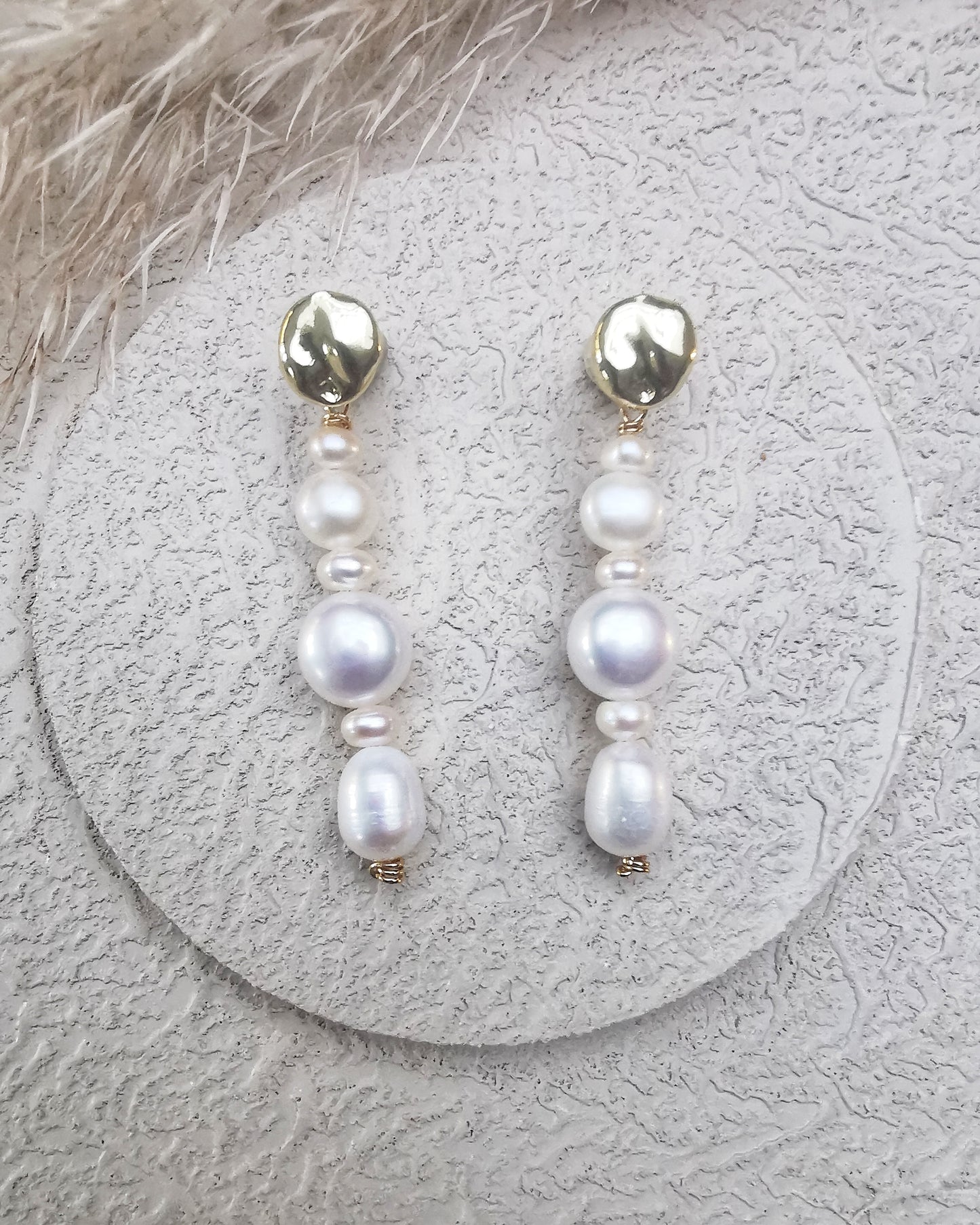 Freshwater Pearl Drop Earrings.