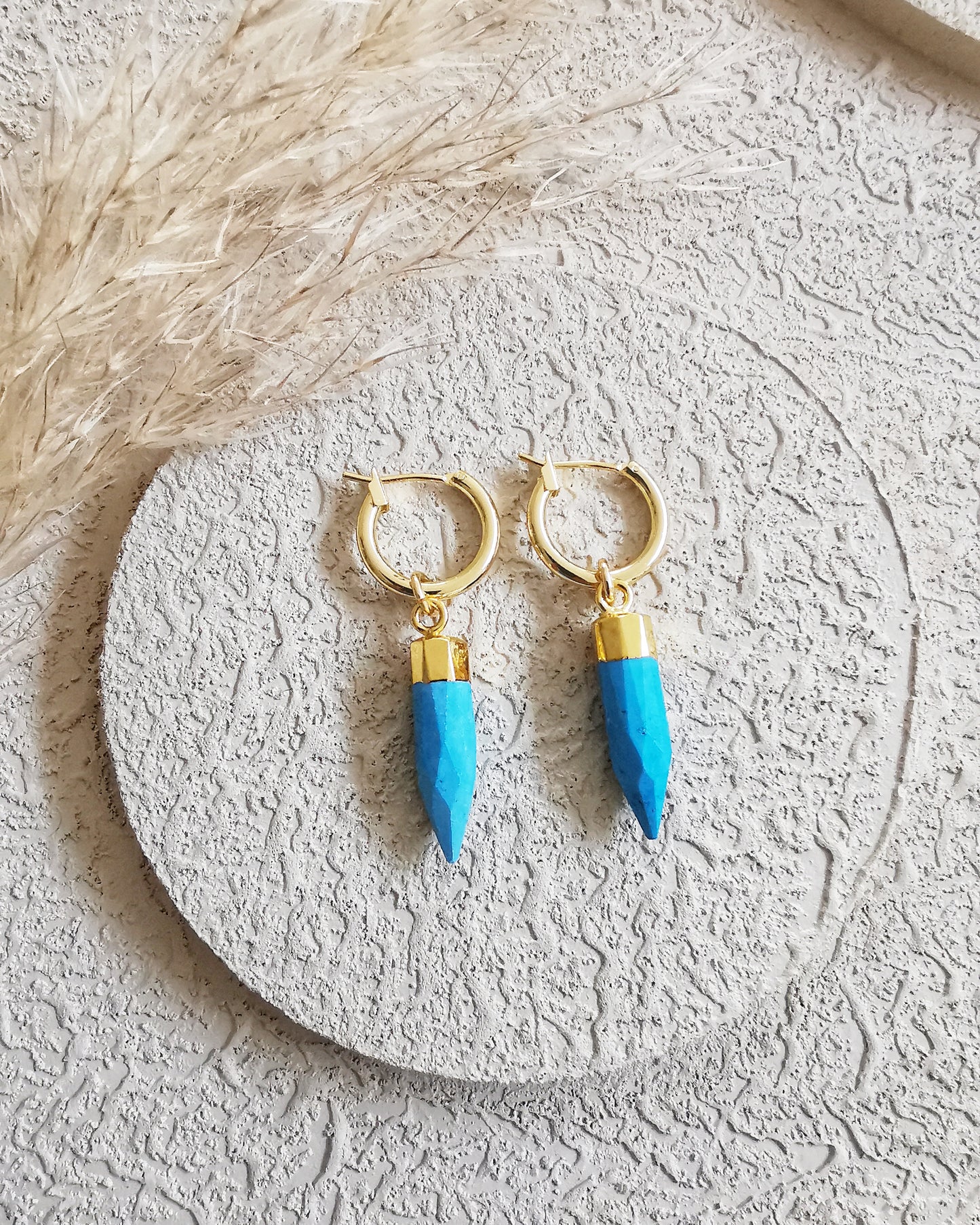 Turquoise Hoop Earrings