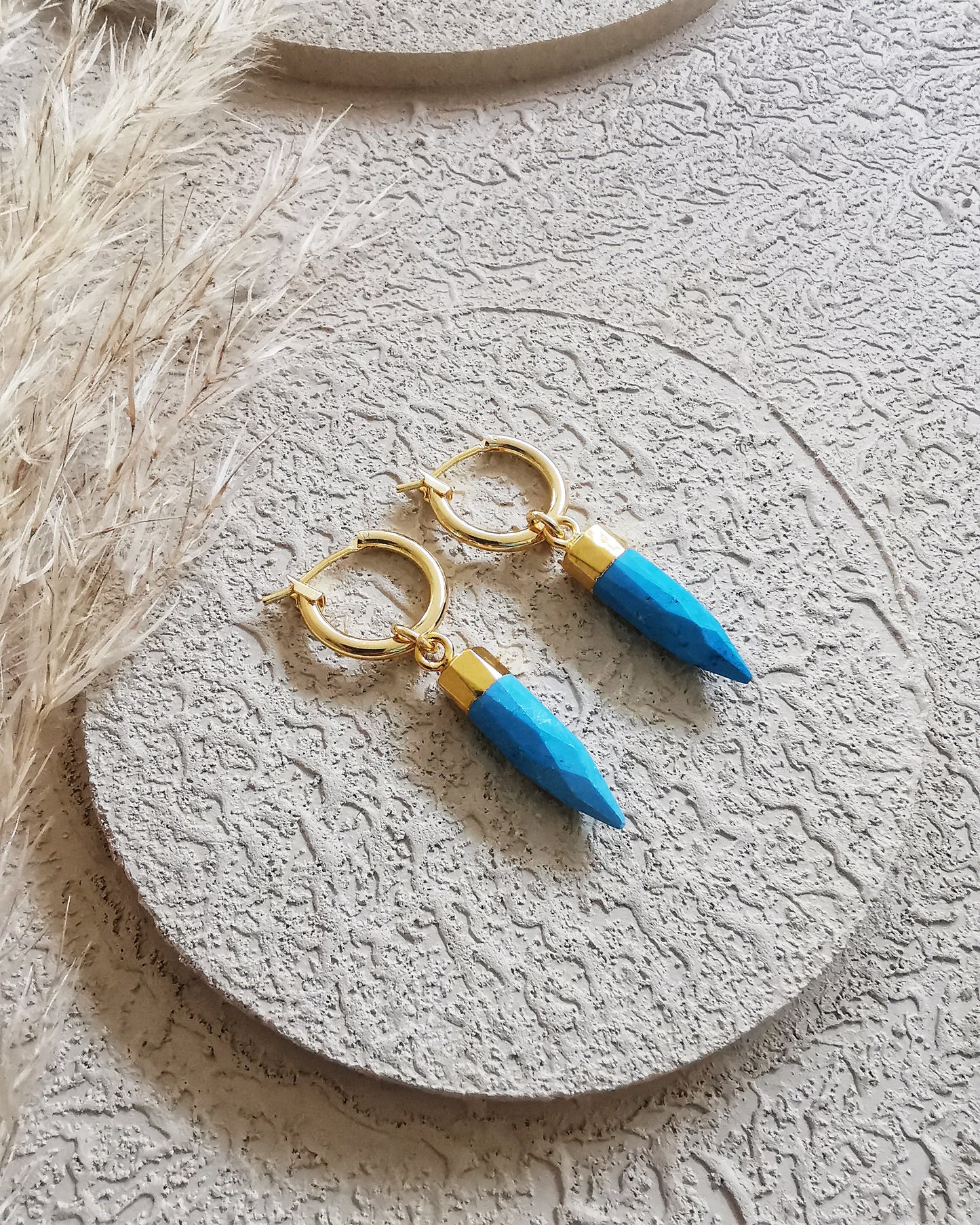 Turquoise Hoop Earrings