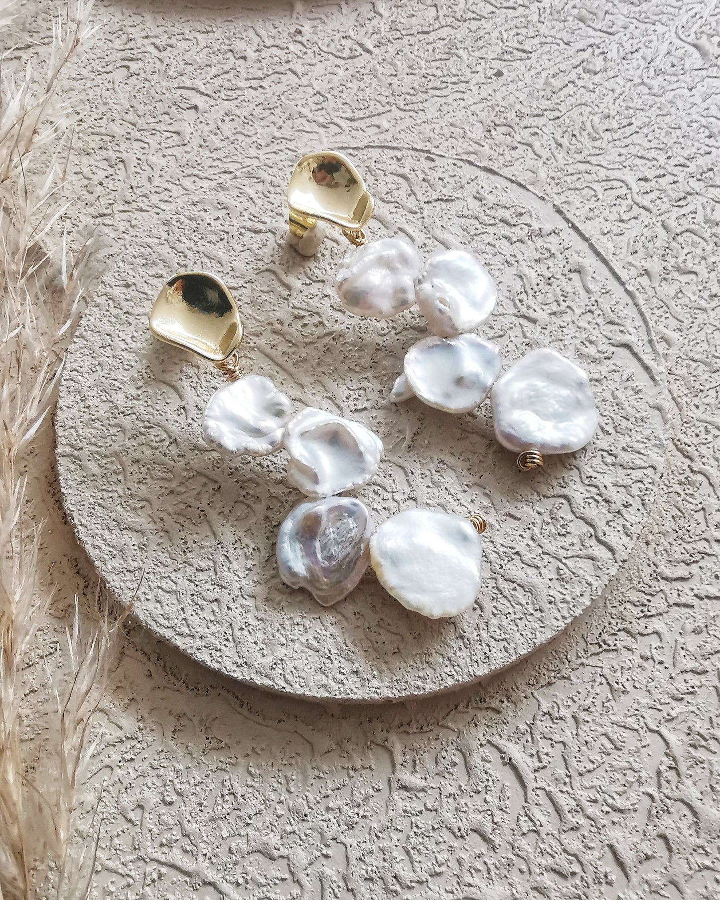 Limited Edition Baroque Freshwater Pearl Stud Earrings