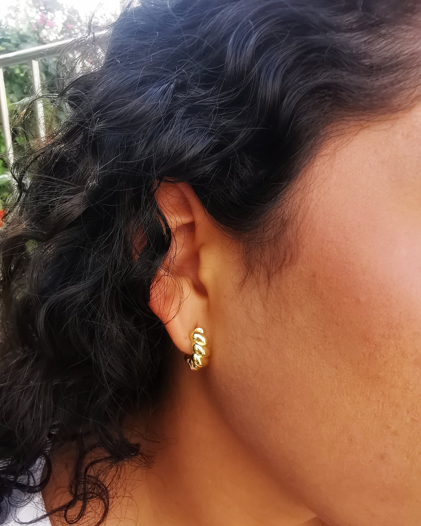 Pula Chunky Mini Hoop Earrings.