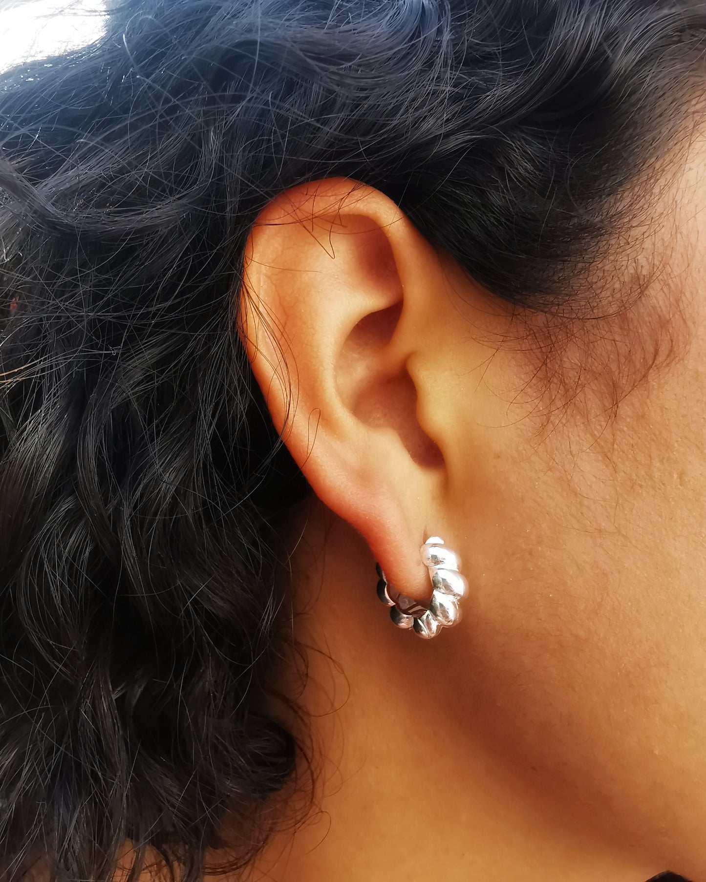 Pula Chunky Mini Hoop Earrings.