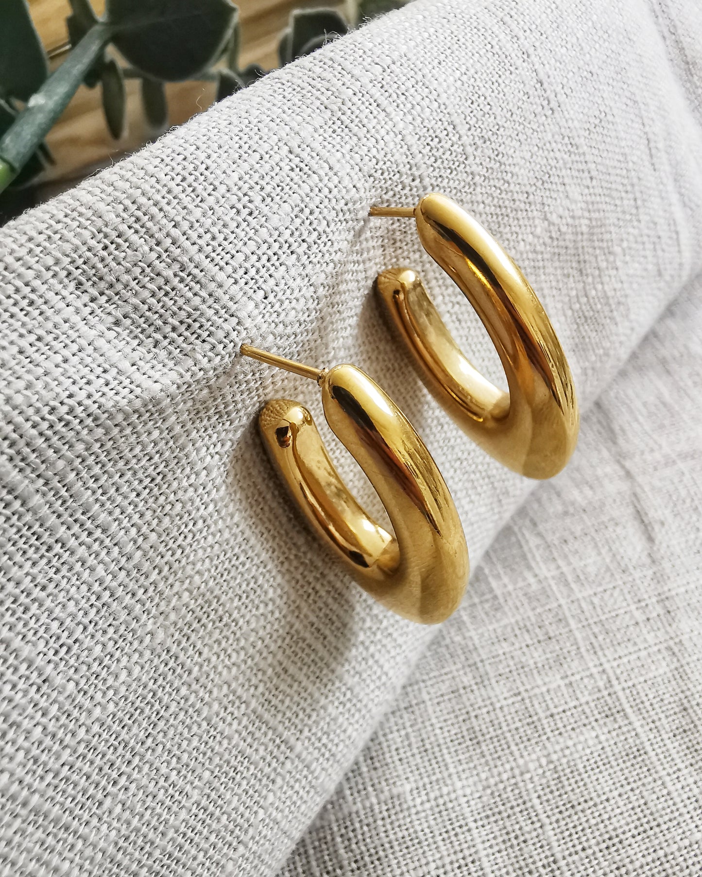 Singapore Statement Hoop Earrings.