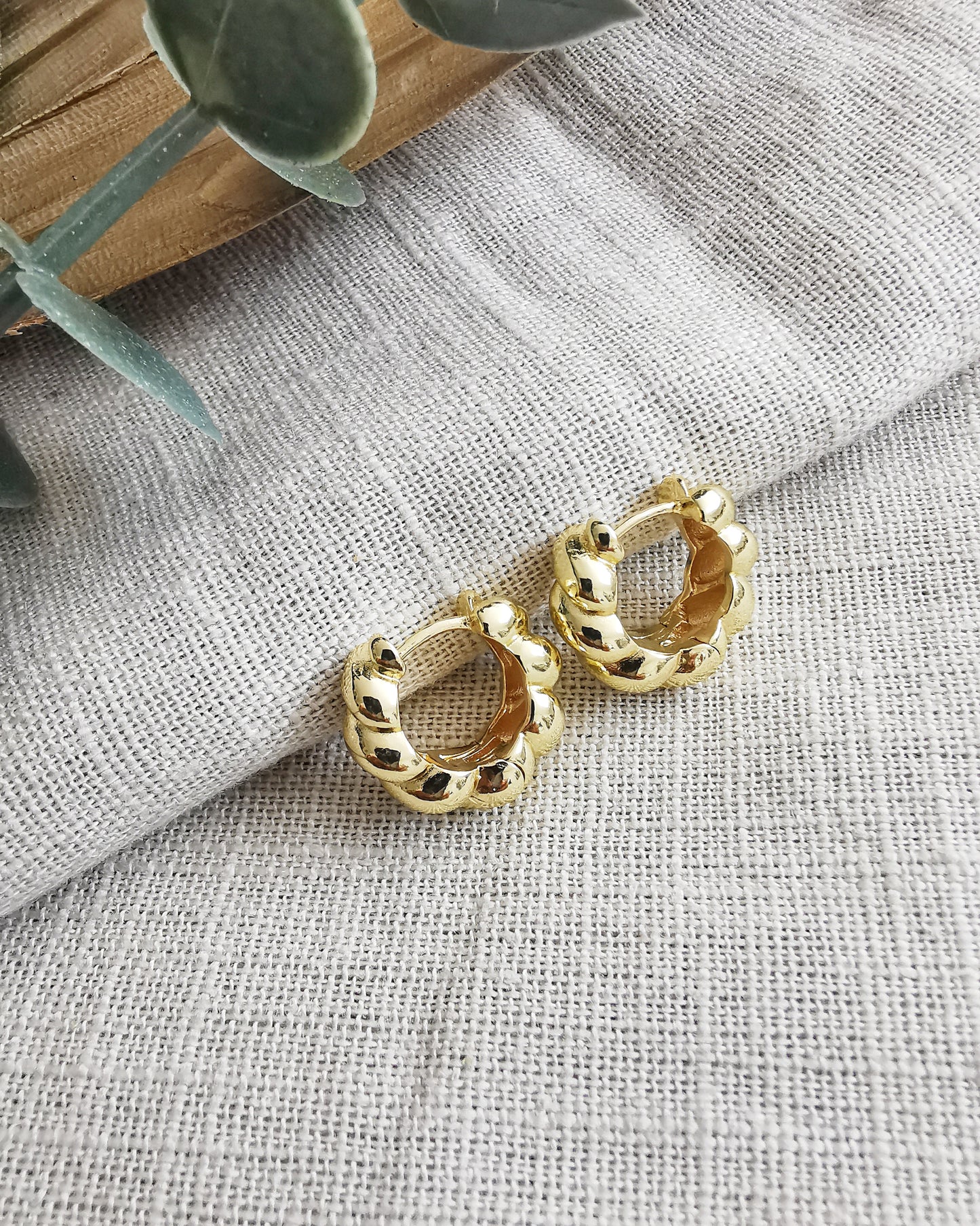 Pula Chunky Mini Hoop Earrings.