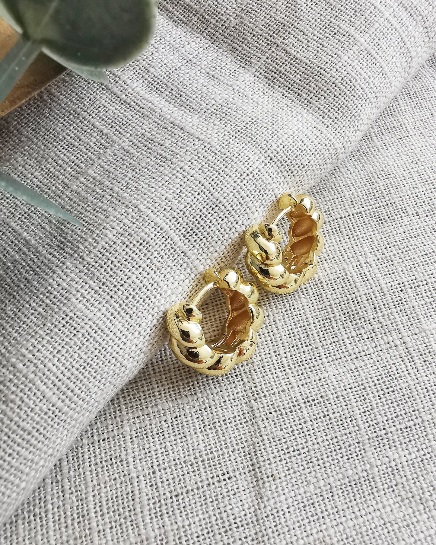 Pula Chunky Mini Hoop Earrings.