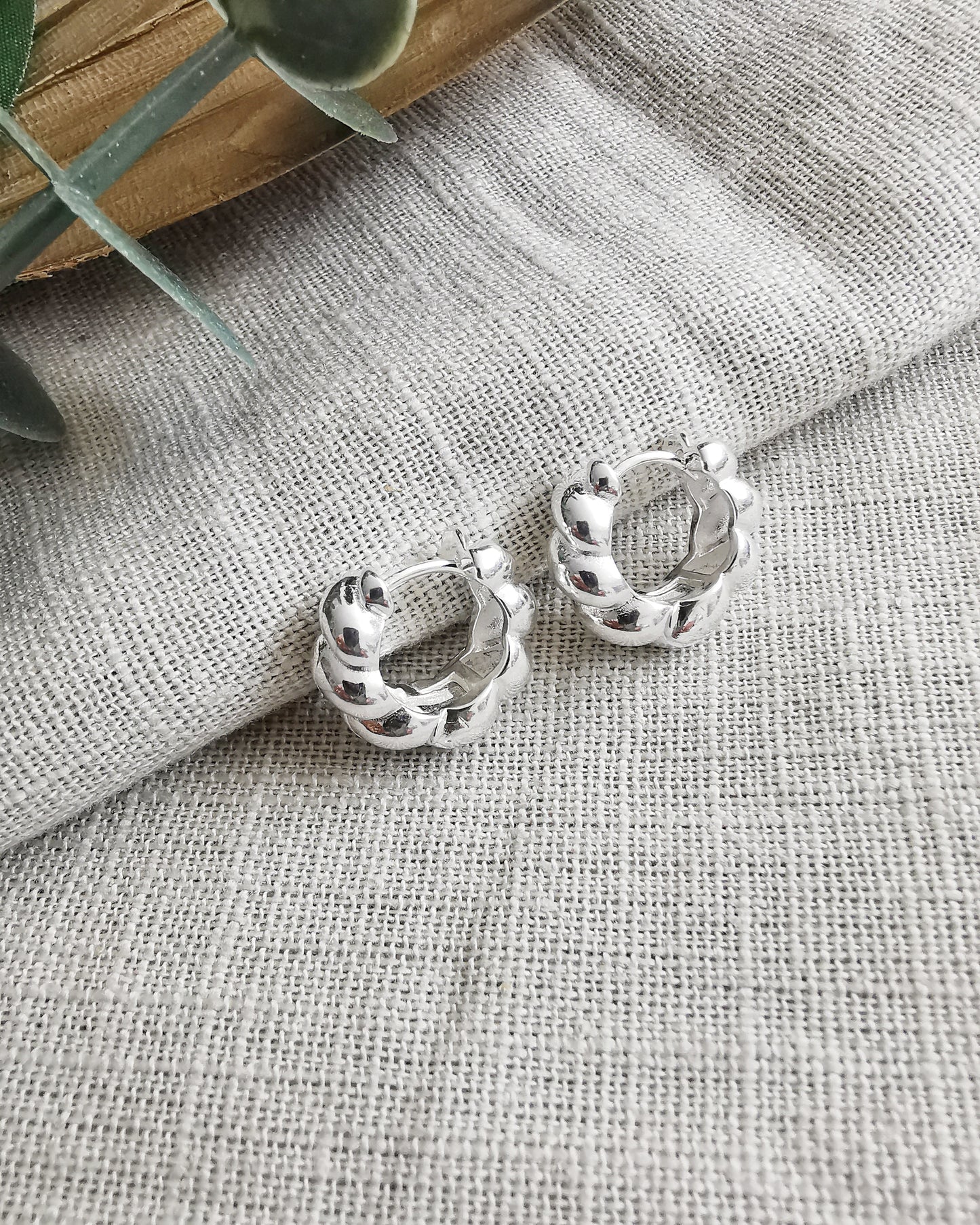 Pula Chunky Mini Hoop Earrings.