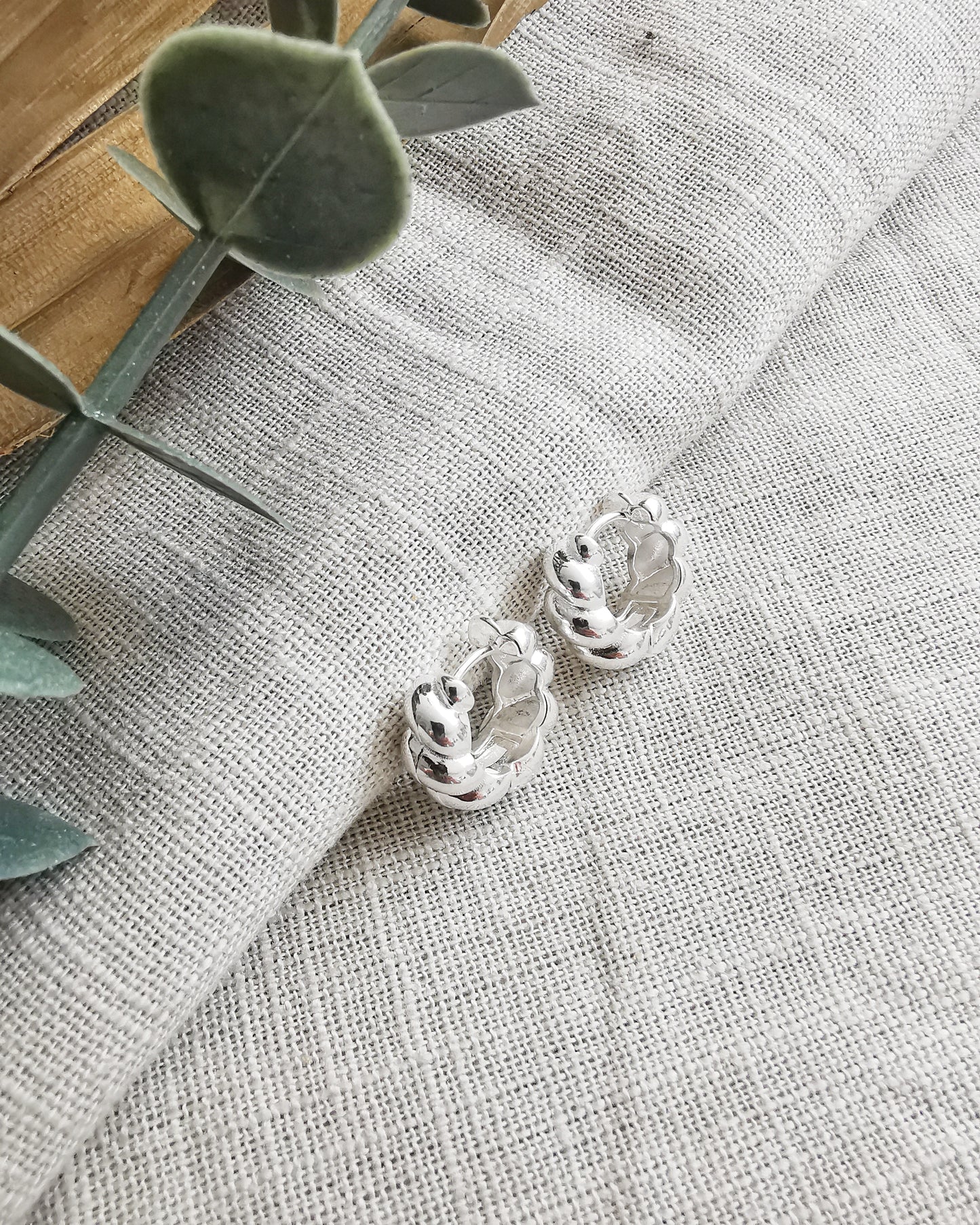 Pula Chunky Mini Hoop Earrings.