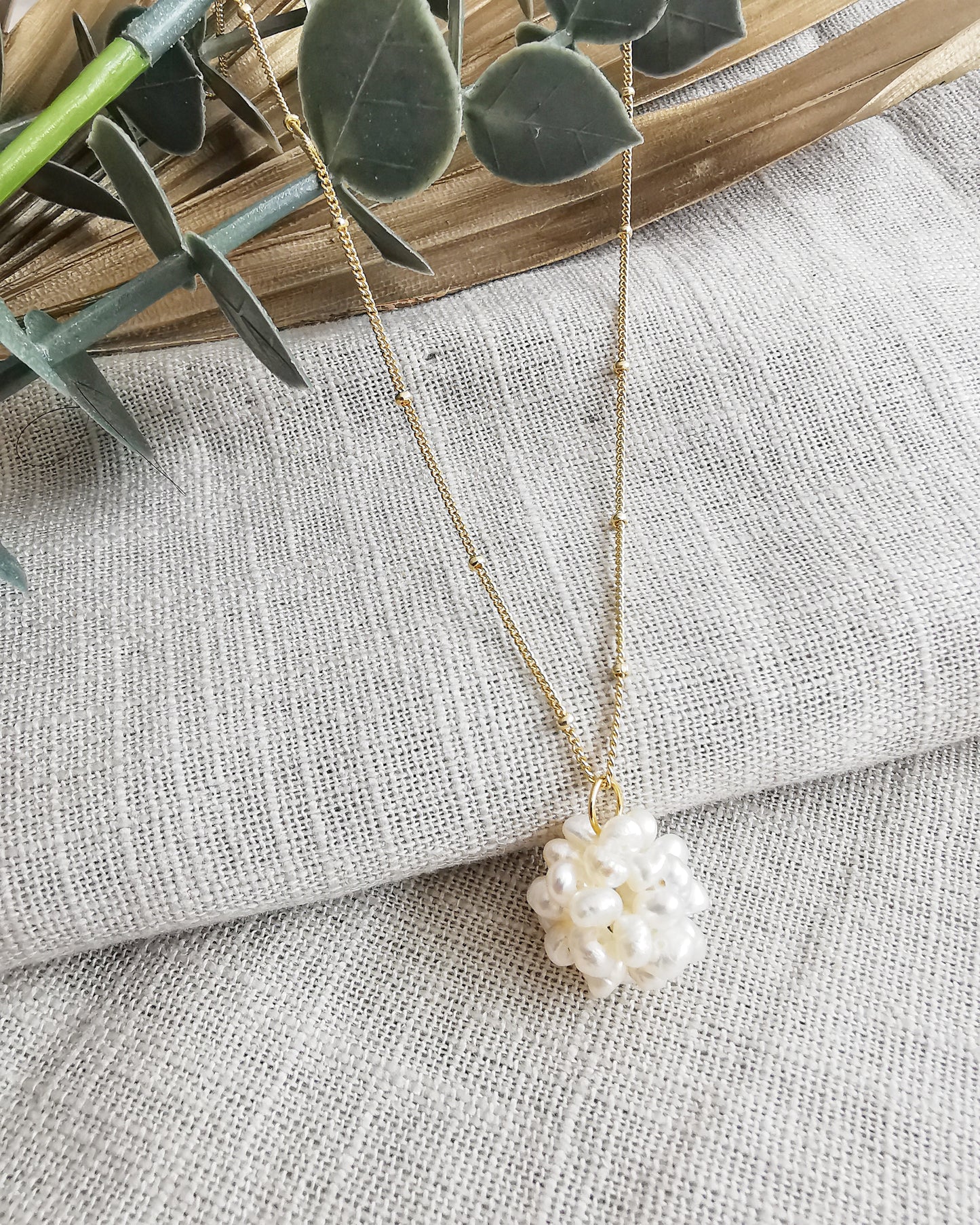 Gold Vermeil Freshwater Pearl Pendant Necklace