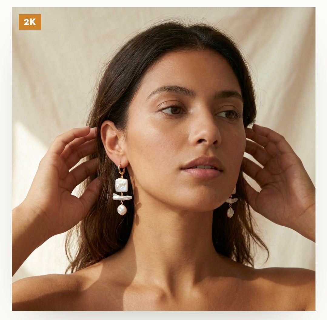 Aphrodite  Baroque Pearl Drop Earrings - Vinta Shop