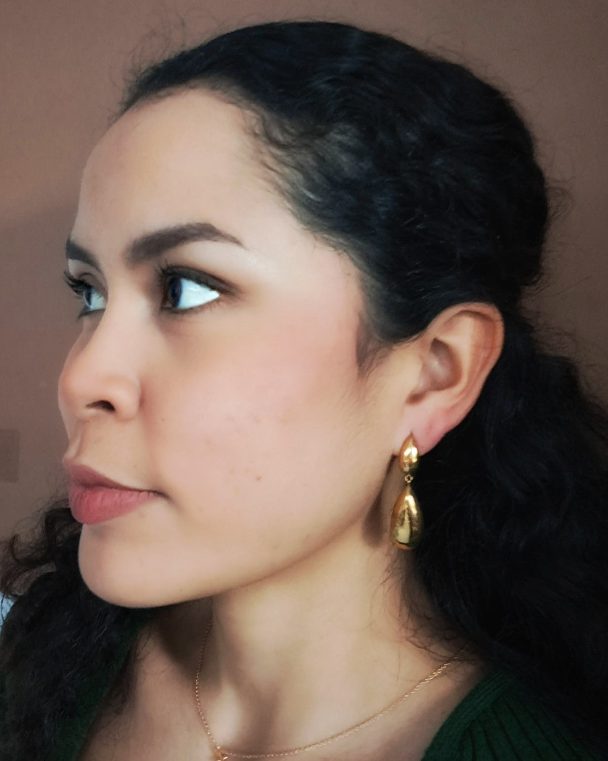 Alessa || Double Teardrop Stud Earrings