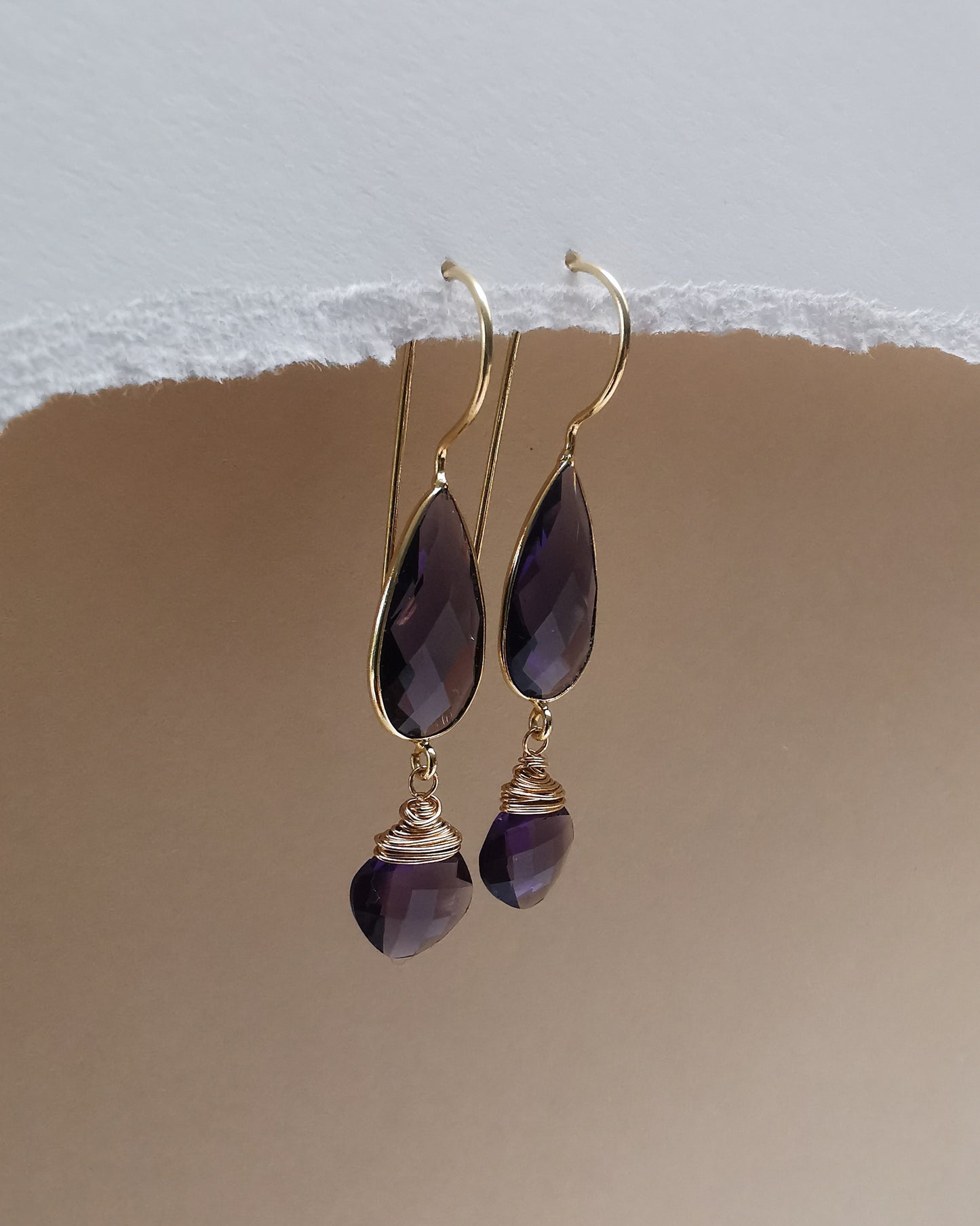 Amethyst Teardrop Earrings