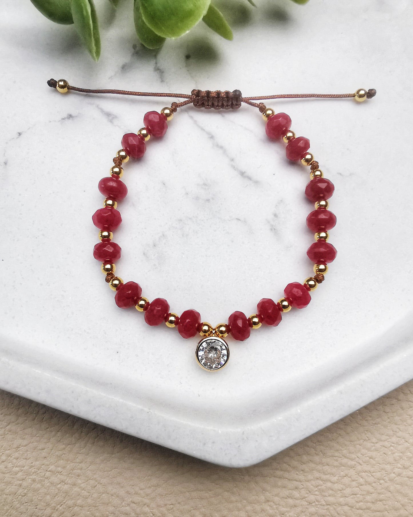 Adjustable String Gemstone Bracelet - Vinta Shop