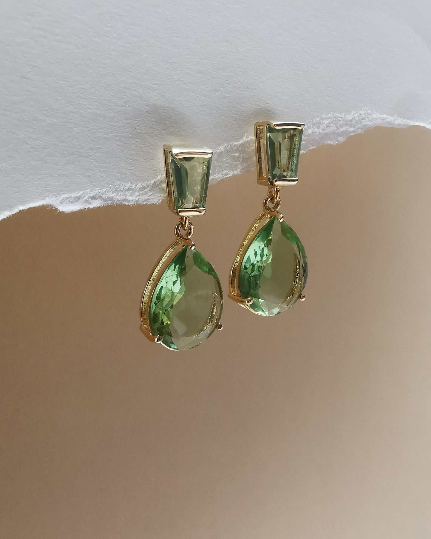 Green Amethyst Studs Earrings